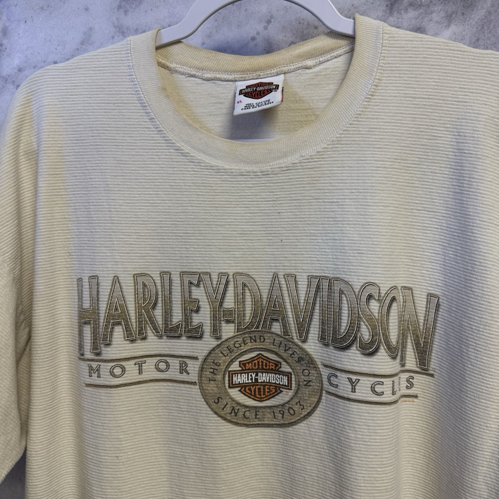 Harley Davidson Vintage Y2K Harley Davidson T Shirt Mens XL 23.5x27.5 White Size US XL / EU 56 / 4 - 3 Thumbnail