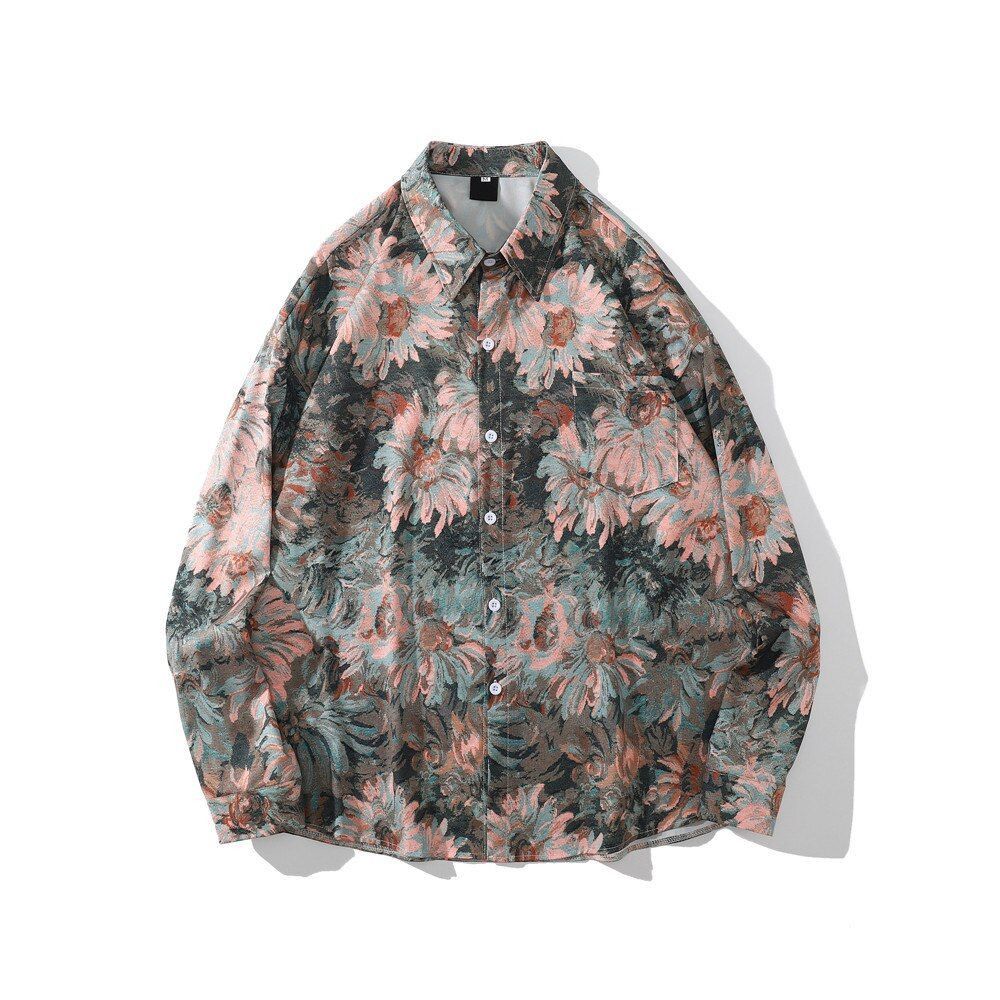 image of Full Printed Men's Shirts Long Sleeve Autumn (Size Medium)
