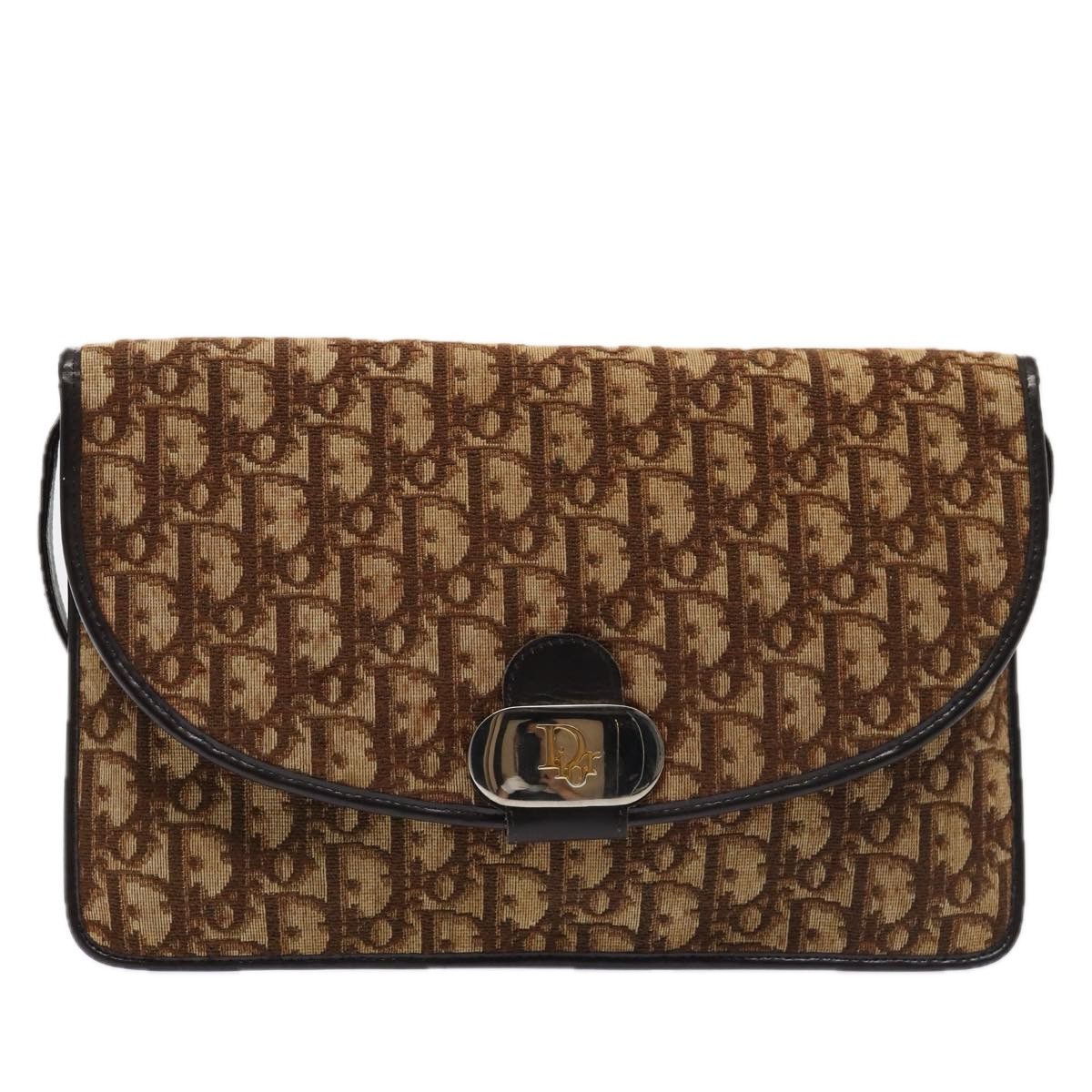 Dior Trotter Brown Canvas Shoulder Bag (Pre-Owned) Size ONE SIZE - 1 Thumbnail