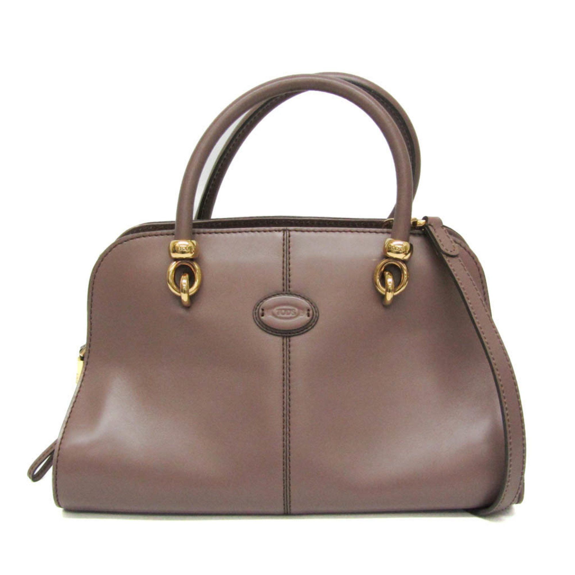 image of Tods Tod's Sella Xbwal0H0200W00C420 Women's Leather Handbag,shoulder Bag Purple Brown