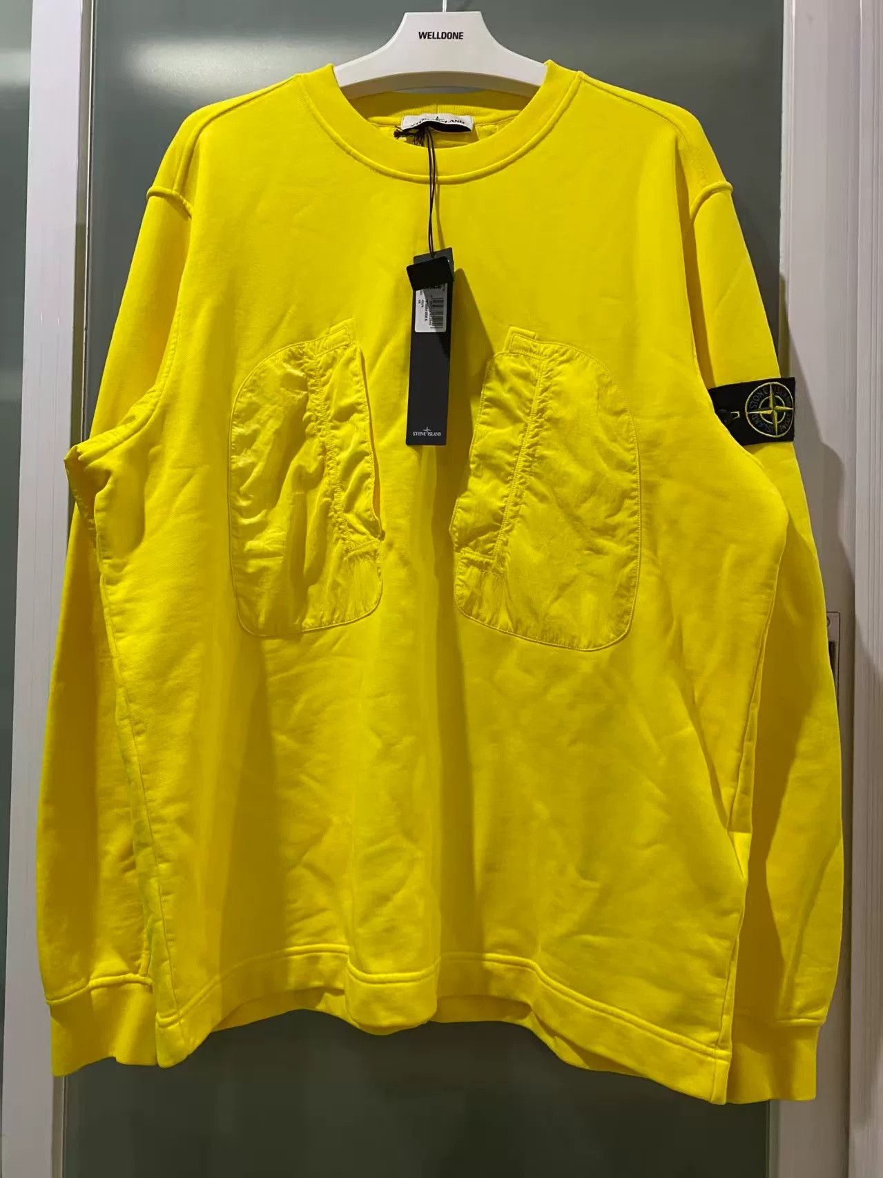 Stone Island yellow long sleeve sweatshirt with tags Size US XL / EU 56 / 4 - 1 Thumbnail