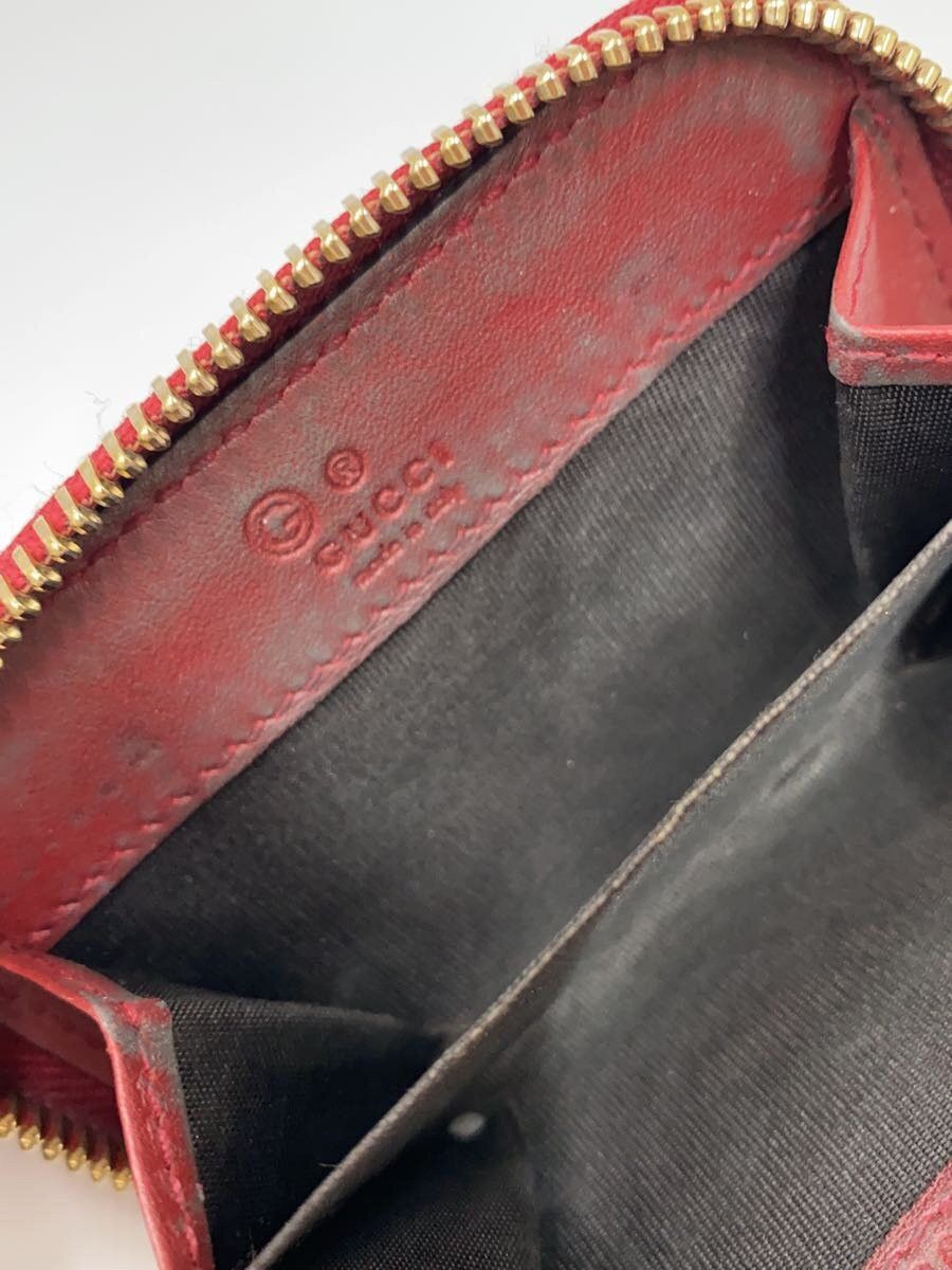 Gucci Gucci Leather Monogram Coin Case Red Size ONE SIZE - 5 Thumbnail