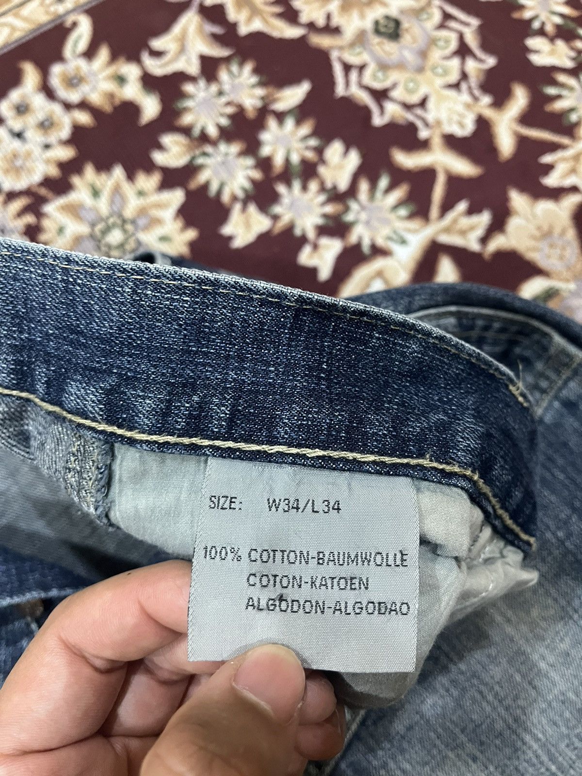 Japanese Brand T Traxx Double Knee Stain Denim Size US 34 / EU 50 - 23 Thumbnail