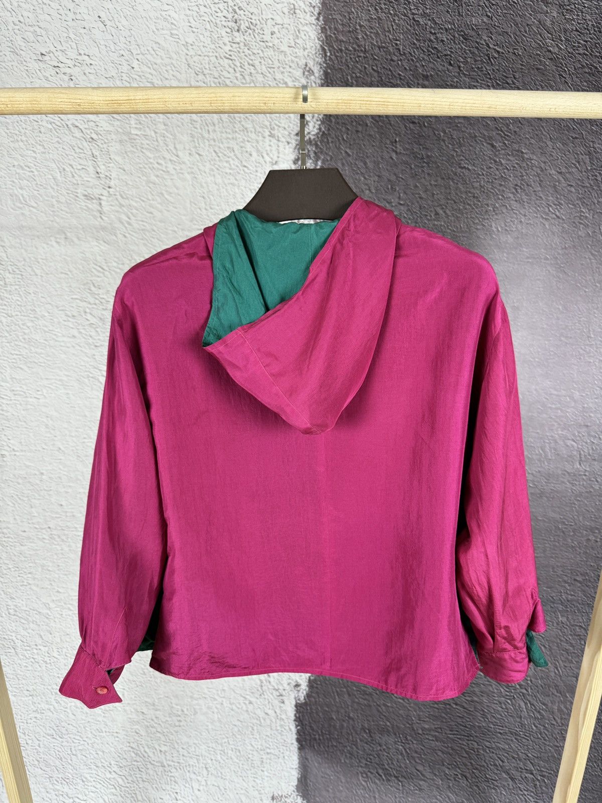 Kenzo Kenzo Paris vintage green pink silk reversible hooded jacket Size XS / US 0-2 / IT 36-38 - 17 Thumbnail