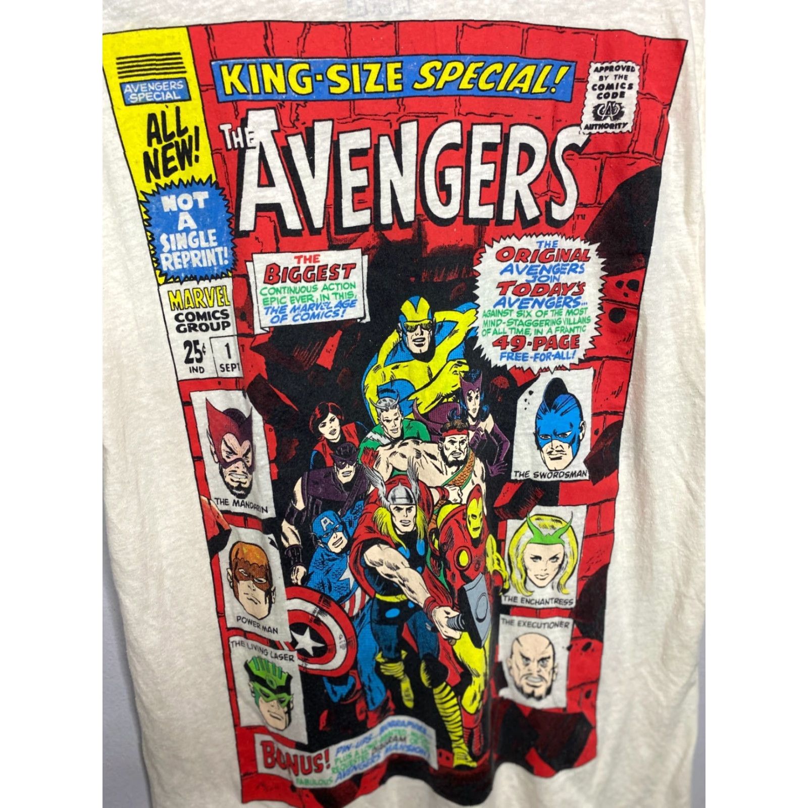 Vintage Marvel T-Shirt Men Graphic Marvel Comics Tee Crew Neck Short Sleeve White 100% Cotton XS-XL Vintage Size US M / EU 48-50 / 2 - 2 Thumbnail
