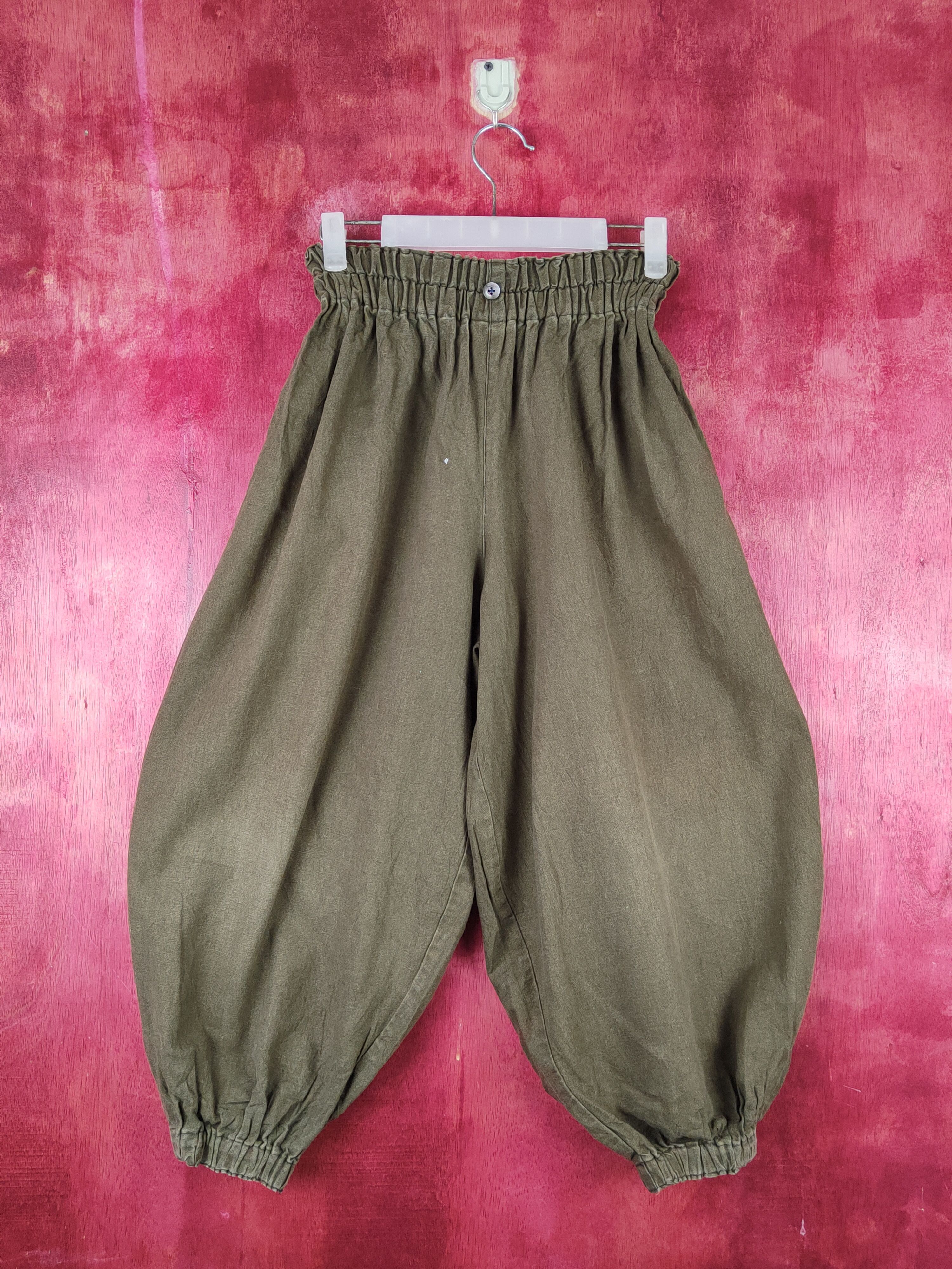 Japanese Brand × Vintage Japanese Brand Olive ballon palazo Casual Pants #S31 Size 30" / US 8 / IT 44 - 1 Thumbnail