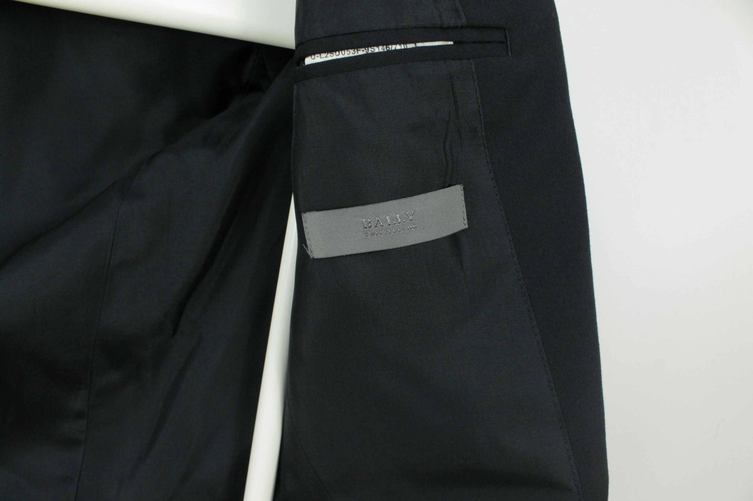 Bally × Designer Bally Black Stretch Wool Blend Formal Blazer Jacket Women's Size M / US 6-8 / IT 42-44 - 7 Thumbnail
