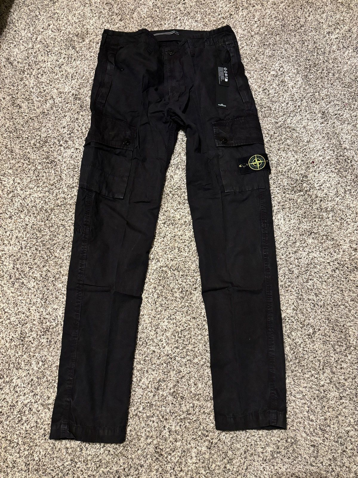 Designer Stone Island Cargo Pants Black Size US 30 / EU 46 - 1 Thumbnail