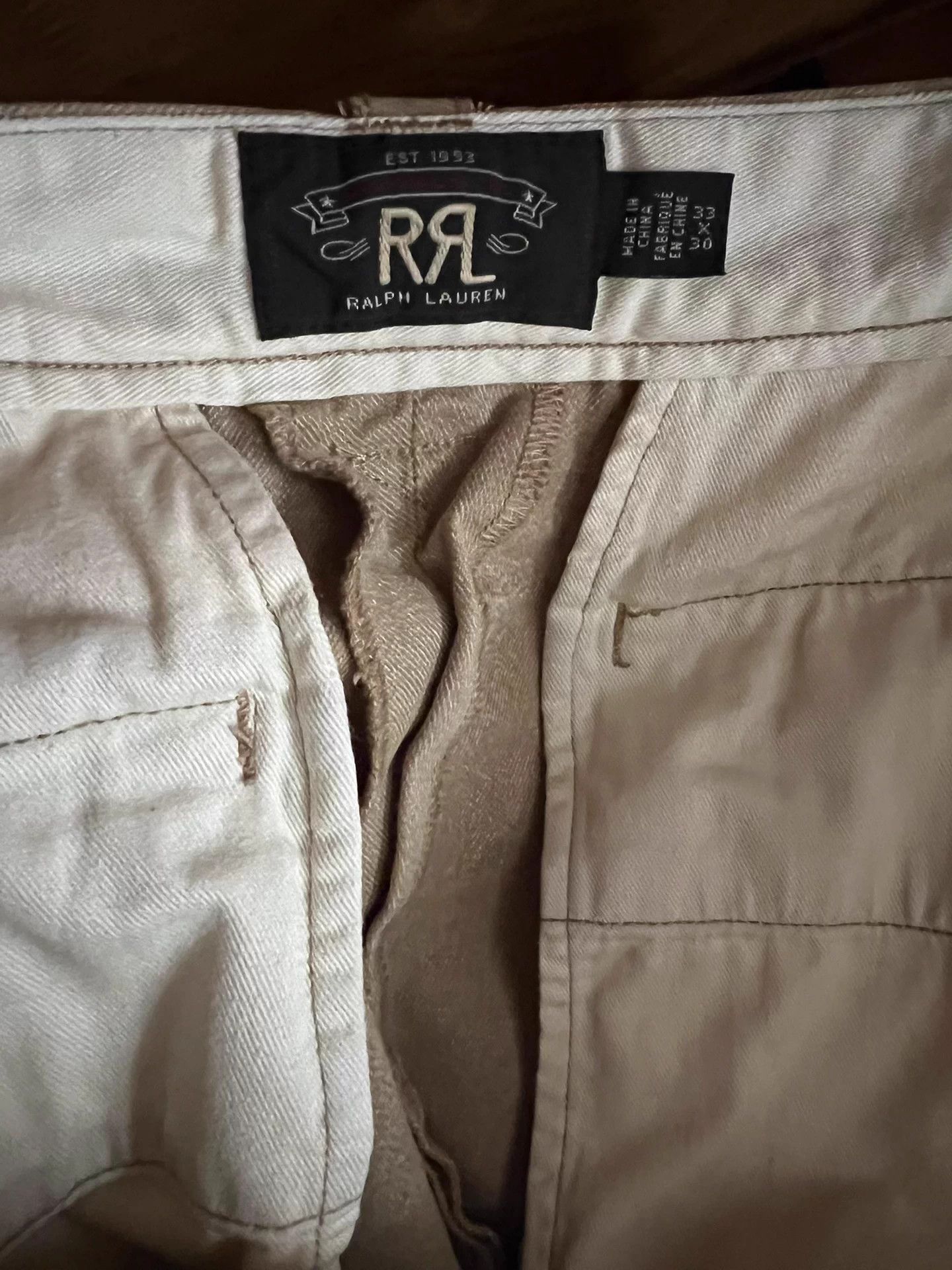 RRL Ralph Lauren RRL Pepper Salt Khaki Slim Fit Pants 32x30 Size US 32 / EU 48 - 9 Thumbnail