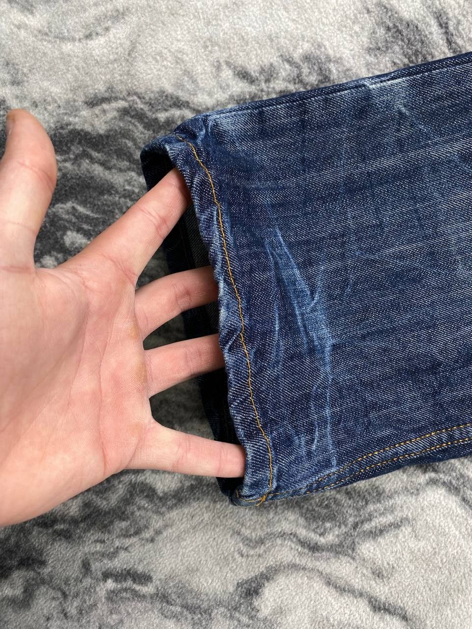 Armani Armani Jeans Big Monogram Logo Distressed Denim Jeans Size US 29 - 8 Thumbnail