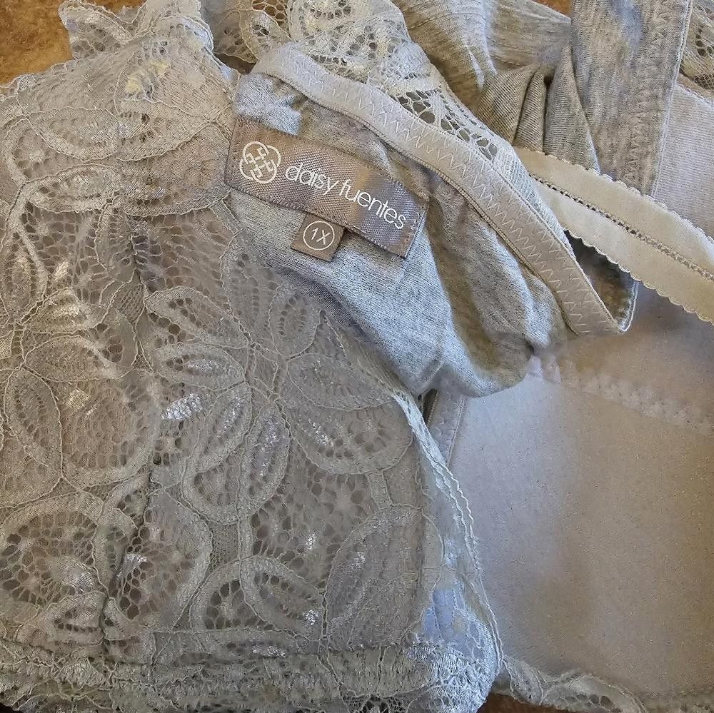 Designer Light Grey Lace Detailed DF Racerback Size XL / US 12-14 / IT 48-50 - 3 Thumbnail