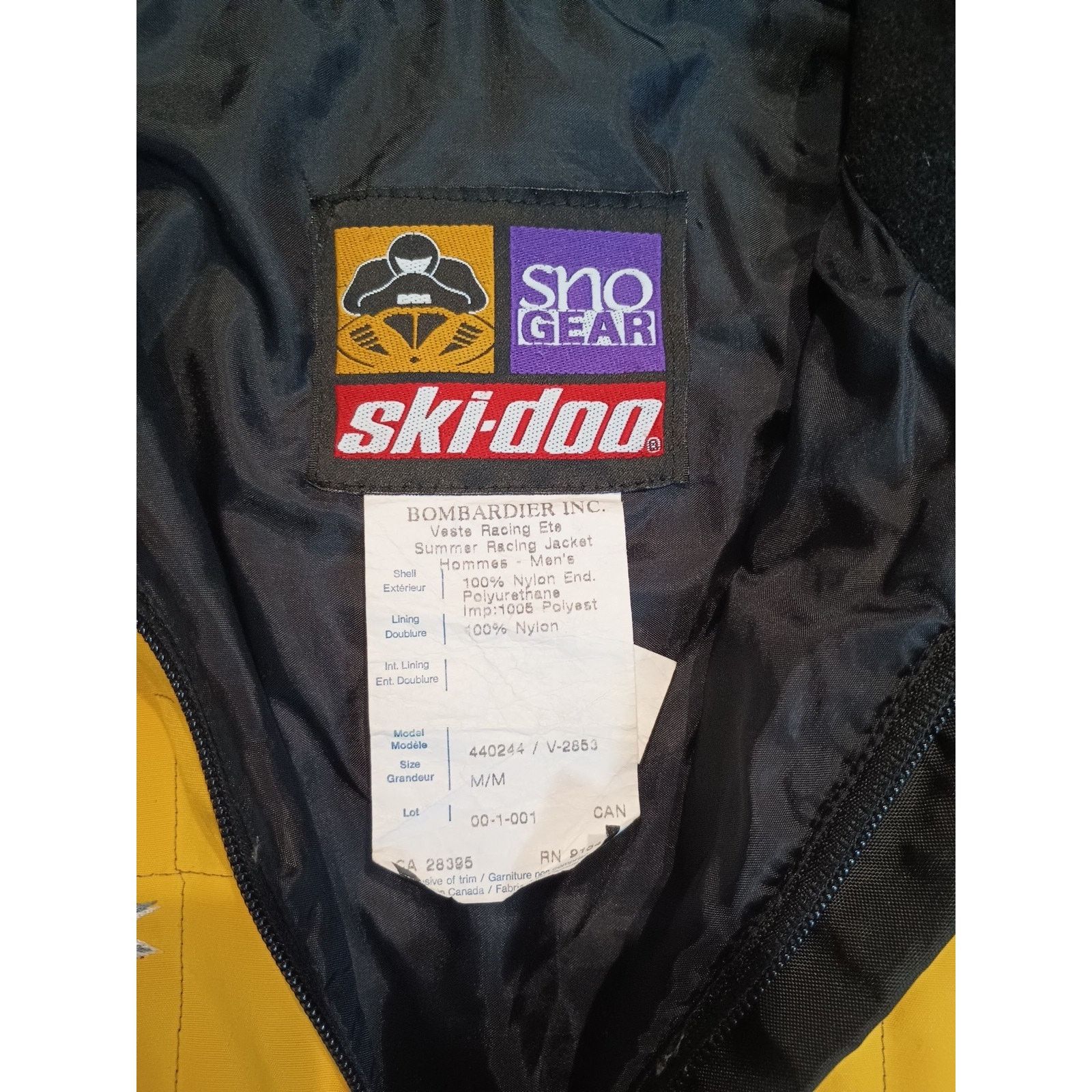 Ski-Doo Vintage Ski-Doo Rotax Yellow Jacket Size M Bombardier Sno Size US M / EU 48-50 / 2 - 14 Thumbnail
