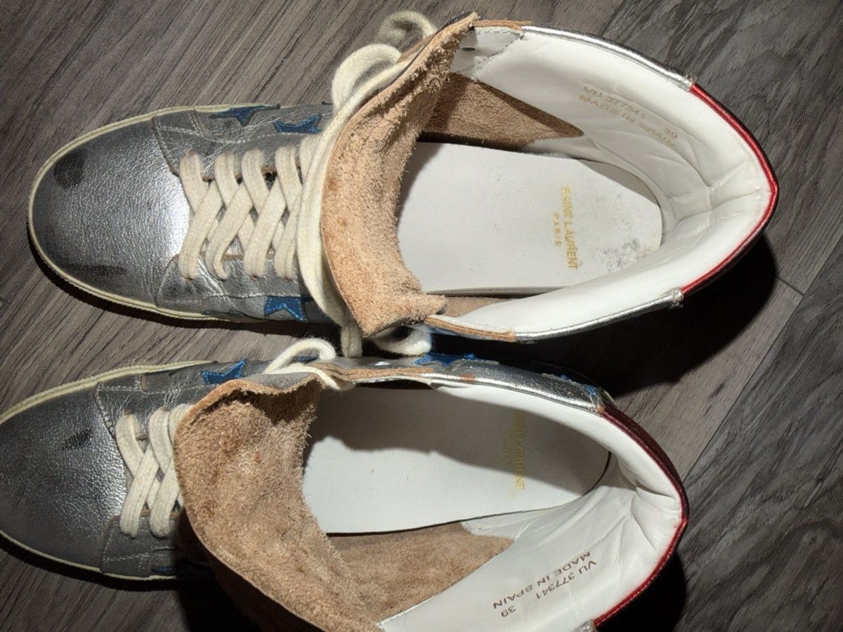 Yves Saint Laurent Saint Laurent High Top Blue Stars Size US 6.5 / EU 39-40 - 9 Thumbnail
