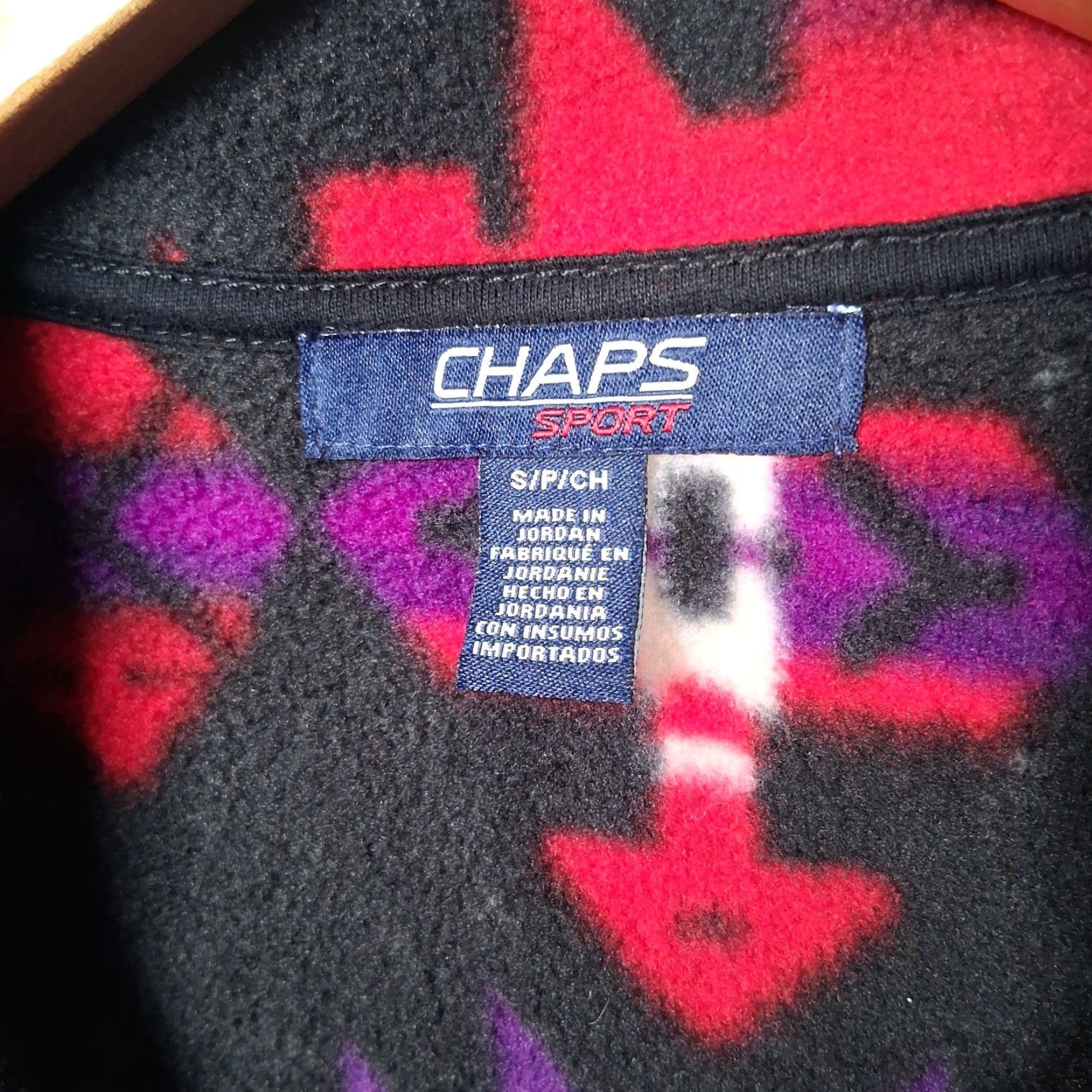Chaps Chaps Vest Womens Small Multicolor Fleece Geometric Southwestern Aztec Southwest Vest High Neck Casual Travel Fall Winter Spring Button Zip Size S / US 4 / IT 40 - 6 Thumbnail