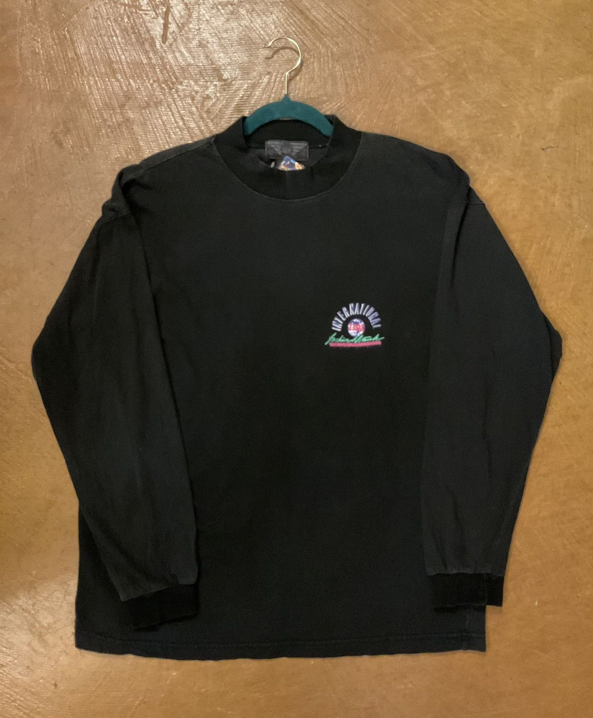 Hanes Vintage Black “International Fashion Network” shirt Size US M / EU 48-50 / 2 - 2 Thumbnail