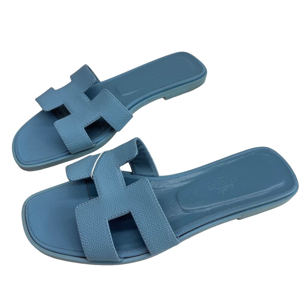 Hermes Hermès Blue Oran Sandals Size 37.5 Size US 7.5 / IT 37.5 - 1 Thumbnail