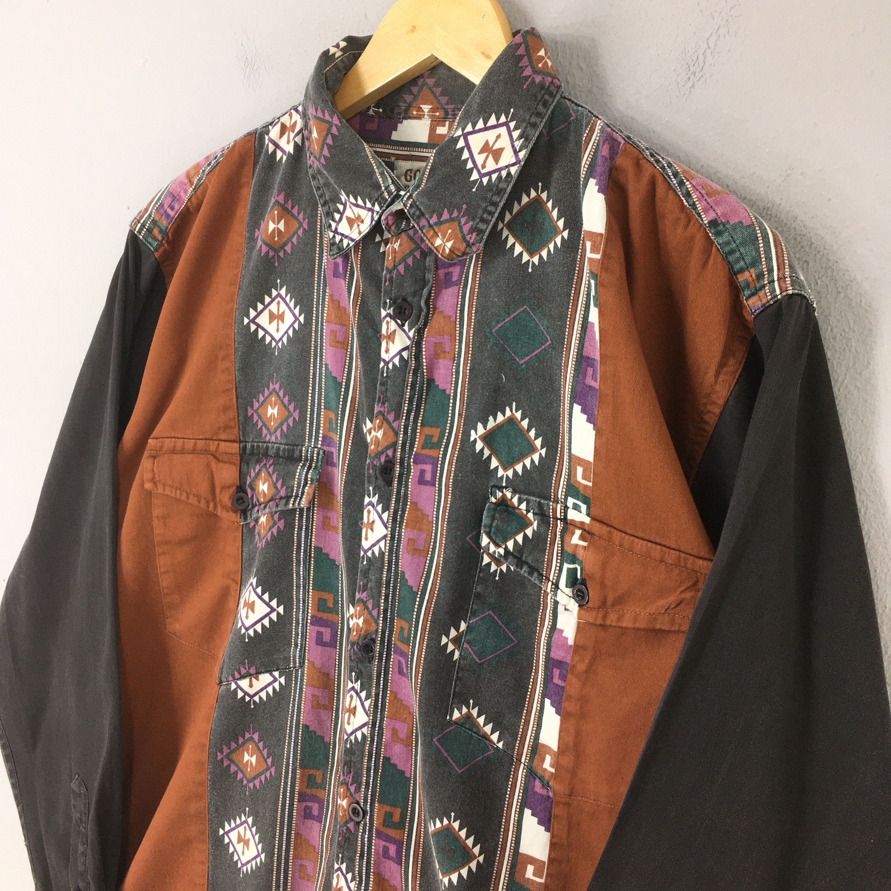 Vintage Vintage 1980's Gordon James Aztec Navajo Pattern Medium Size US M / EU 48-50 / 2 - 3 Thumbnail