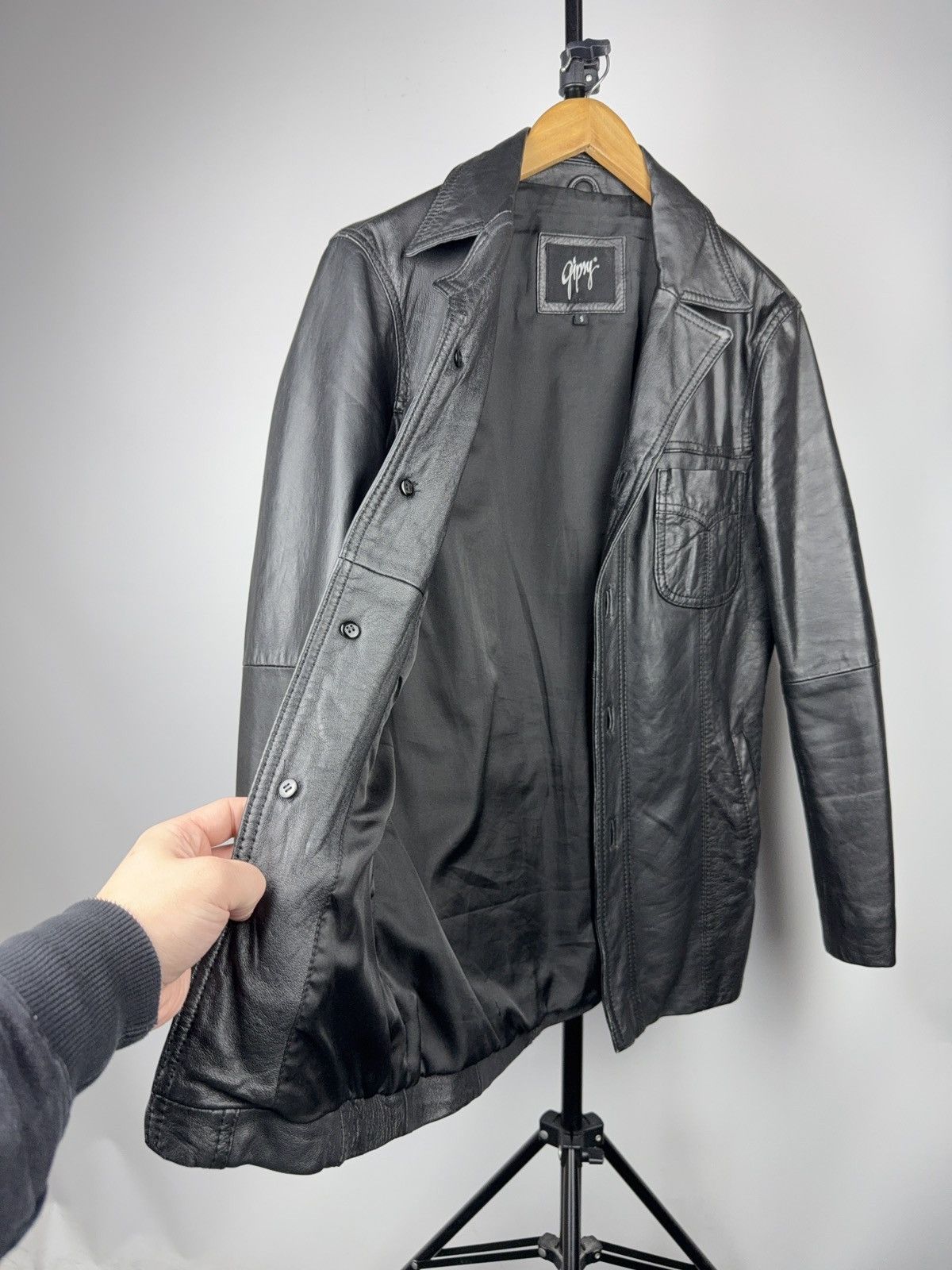 Japanese Brand Avant Garde Biker Gipsy Leather Jacket Button Up Minimalist Size US S / EU 44-46 / 1 - 18 Thumbnail