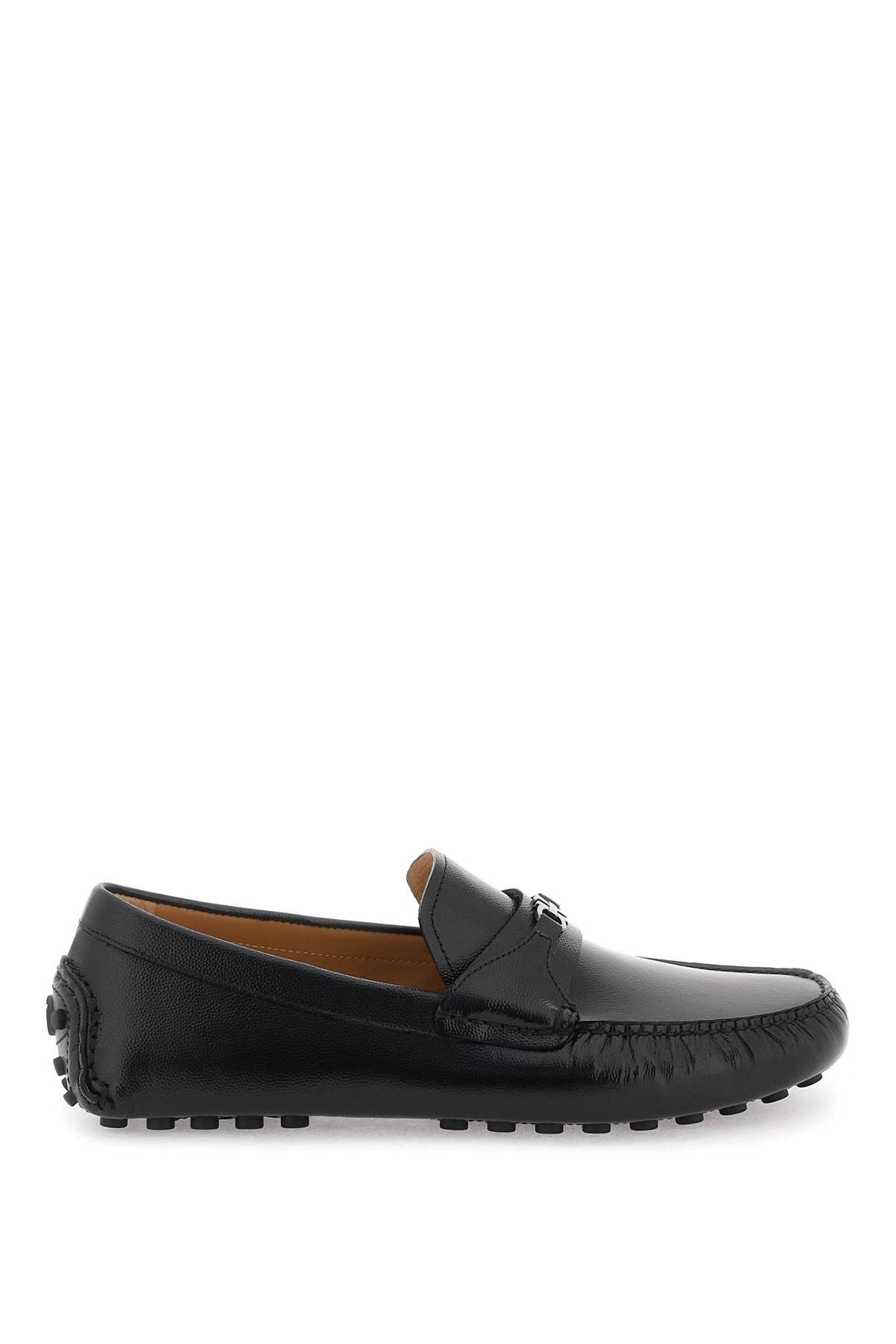 image of Salvatore Ferragamo Ferragamo Gancini Loafers in Nero, Men's (Size 7)