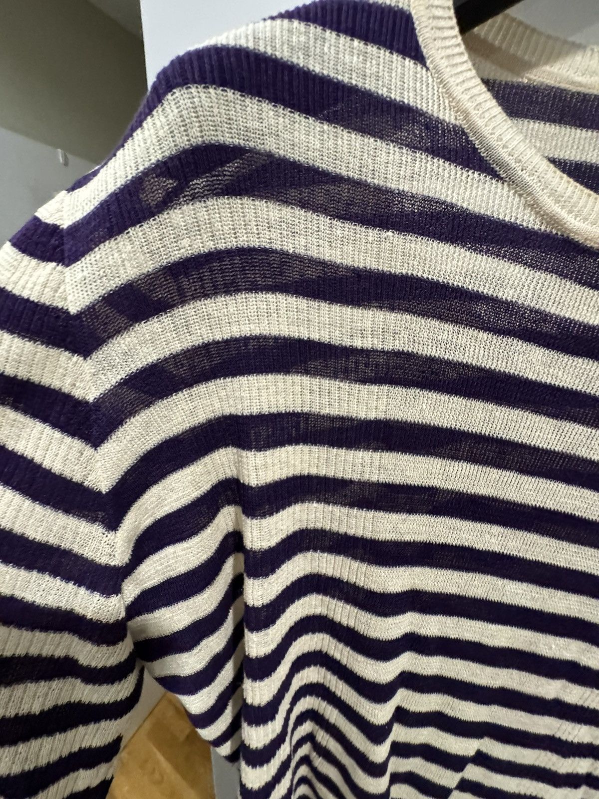 Saint Laurent Paris Saint Laurent striped ribbed-knit jumper Size US L / EU 52-54 / 3 - 5 Thumbnail