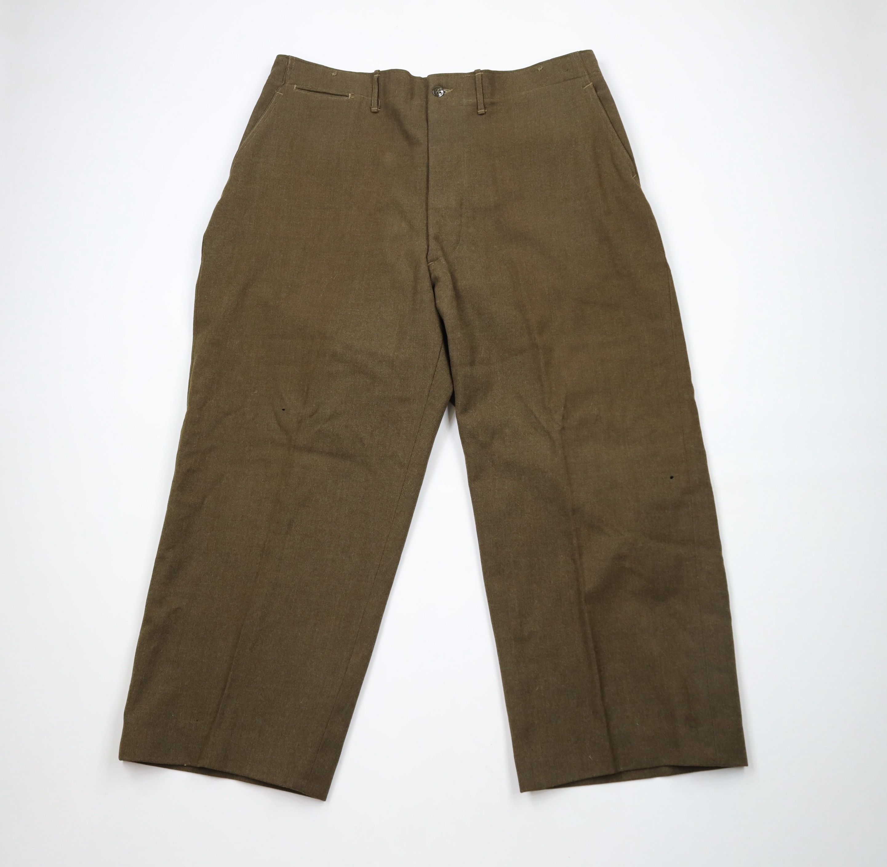 Vintage Vintage 50s Military Korean War Wool Field Trousers Pants Size US 40 / EU 56 - 1 Thumbnail