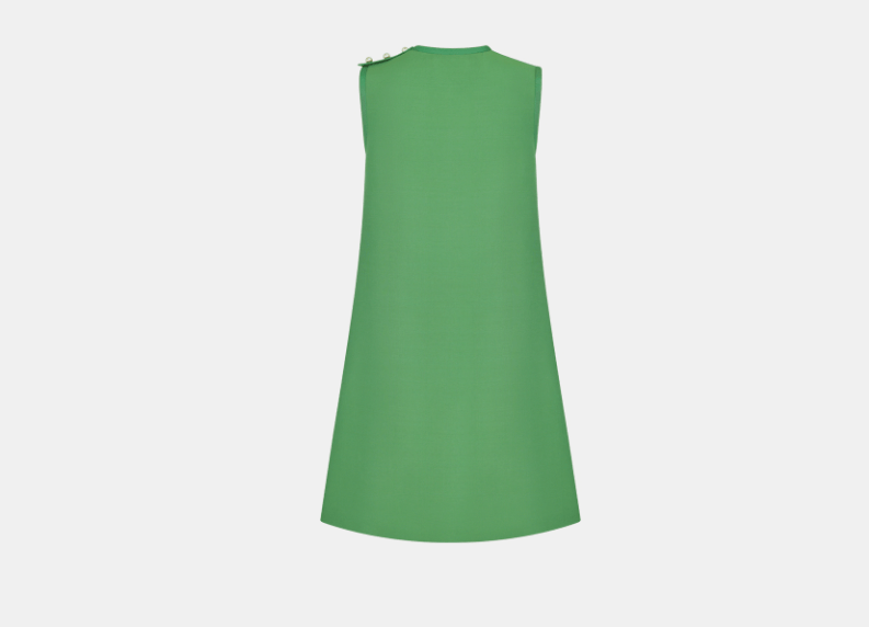 Dior o1w1db10326 511D14 Straight-Cut Short Dress in Green Size M / US 6-8 / IT 42-44 - 2 Thumbnail
