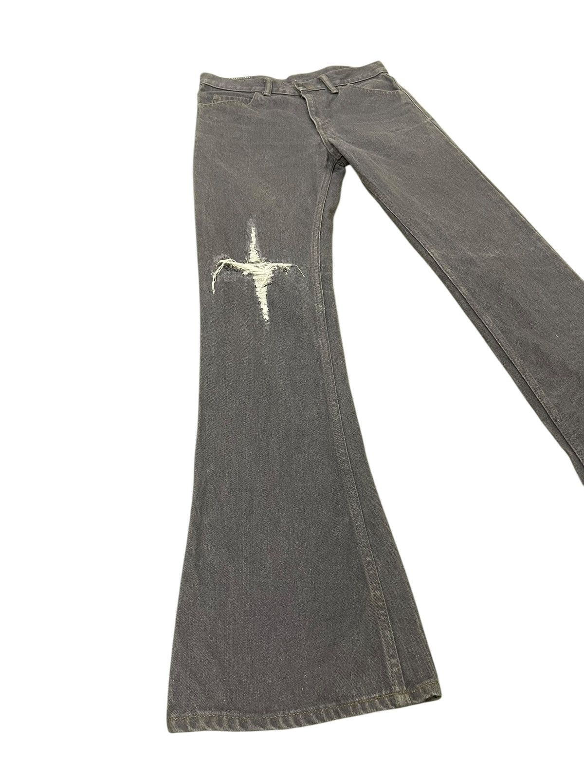 Japanese Brand Flare Jeans Stabilizer Distress Boot Cut 1🟦3 Size US 29 - 1 Thumbnail