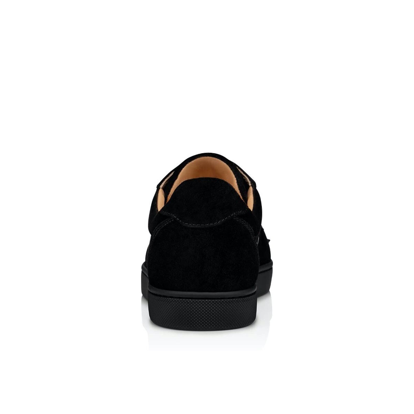 Christian Louboutin Vieira Spikes Flat Black Suede Lace Up Low Top Sneaker 40.5 Size US 10.5 / IT 40.5 - 10 Thumbnail