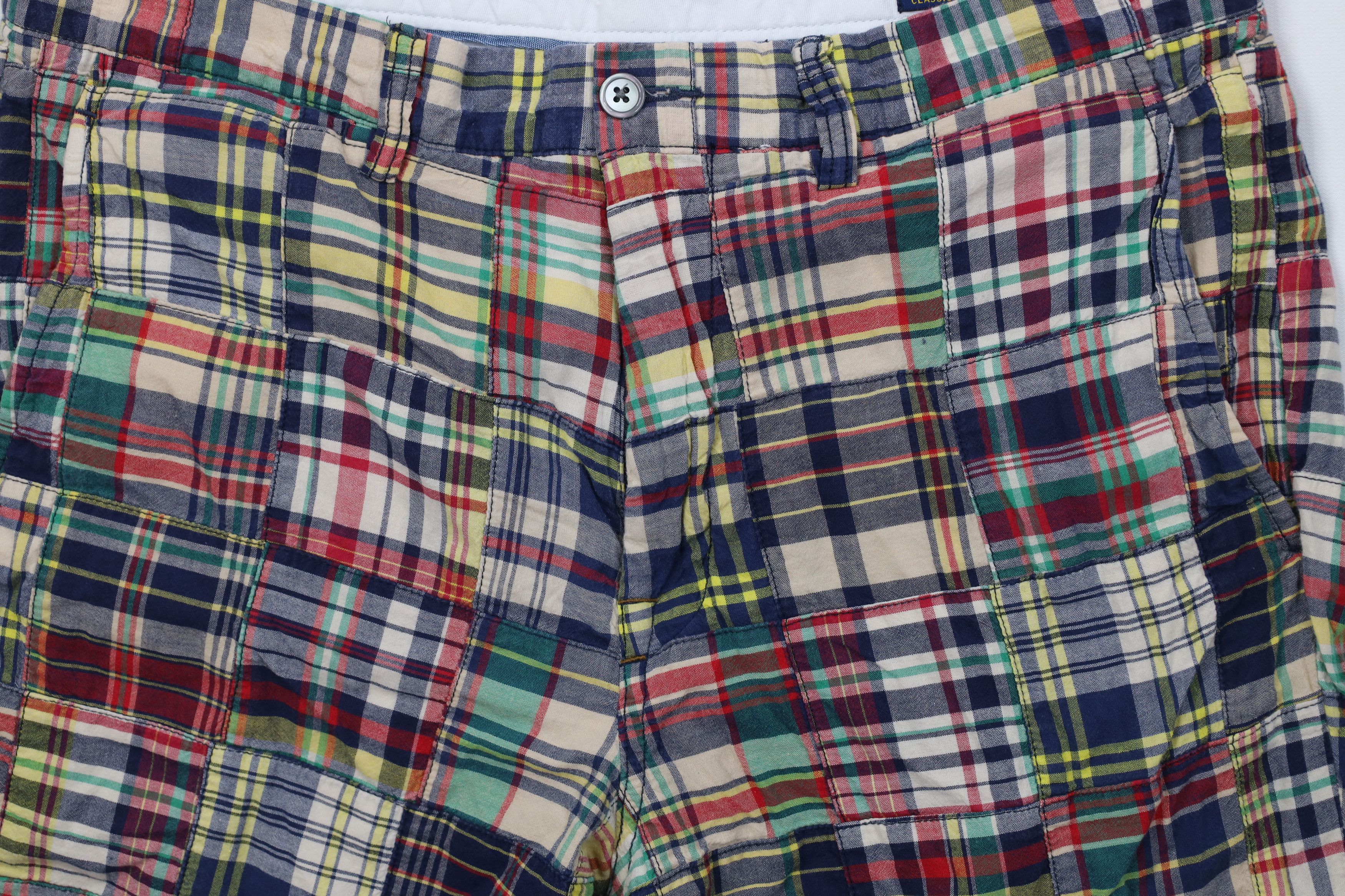 Ralph Lauren Vintage Y2K Ralph Lauren Patchwork Madras Plaid Chino Shorts Size US 32 / EU 48 - 3 Thumbnail