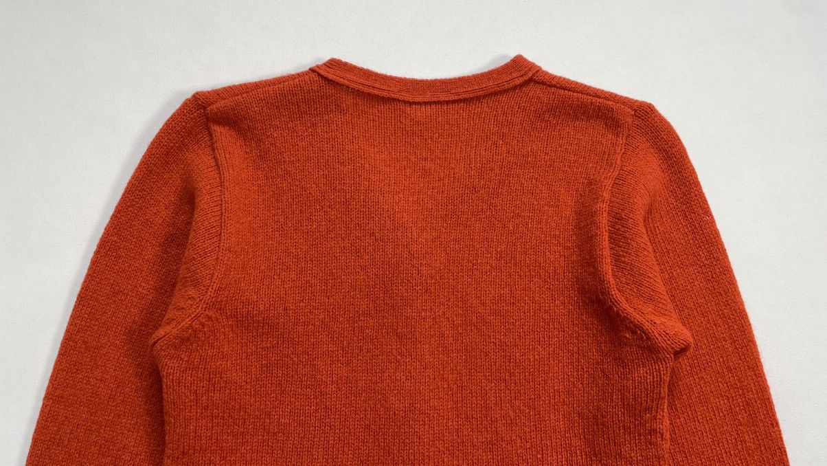 Dries Van Noten Patterned Sleeve Orange Wool Cardigan Size S / US 4 / IT 40 - 9 Thumbnail
