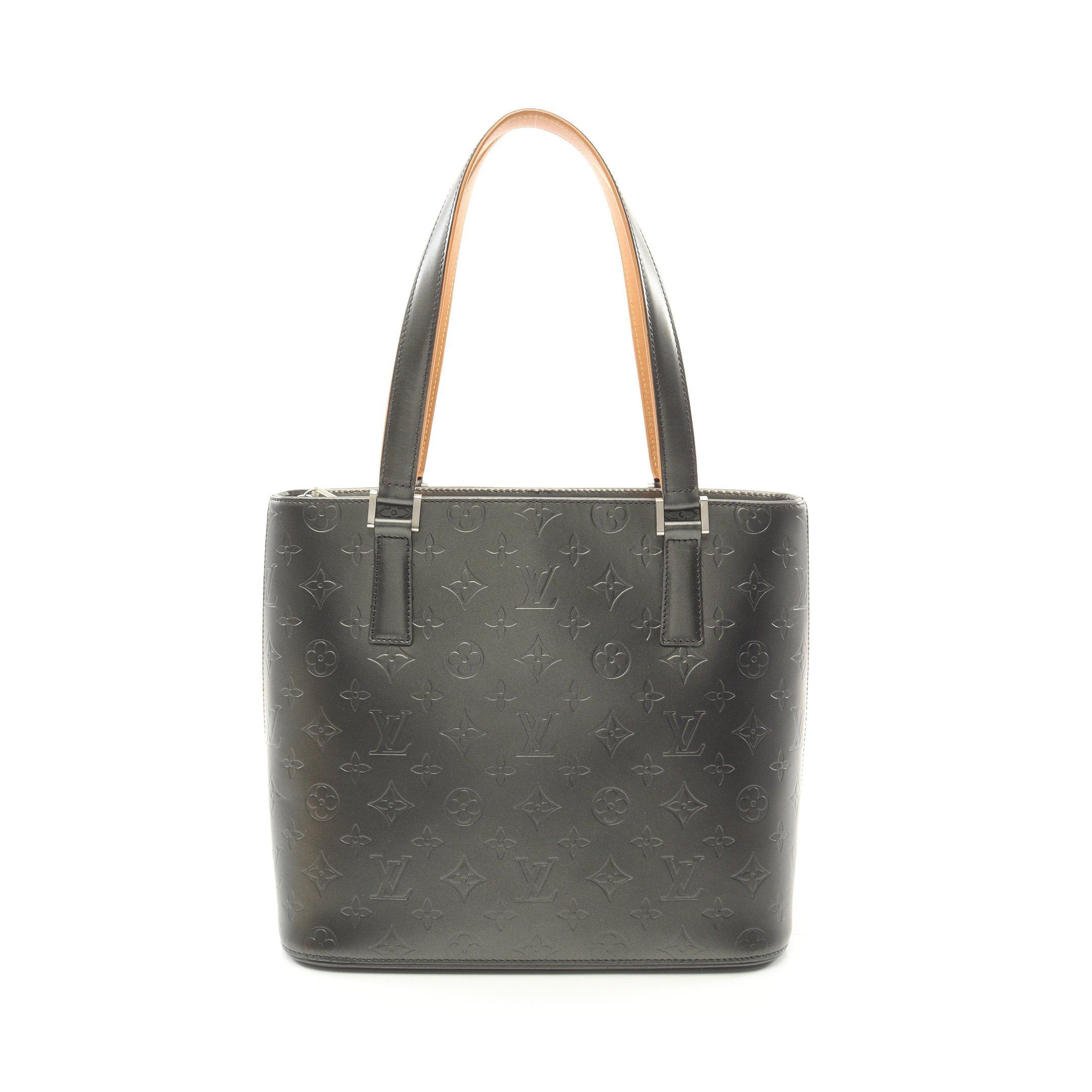 Louis Vuitton Louis Vuitton Stockton Monogram Mat Noir Handbag Leather Black Size ONE SIZE - 1 Thumbnail