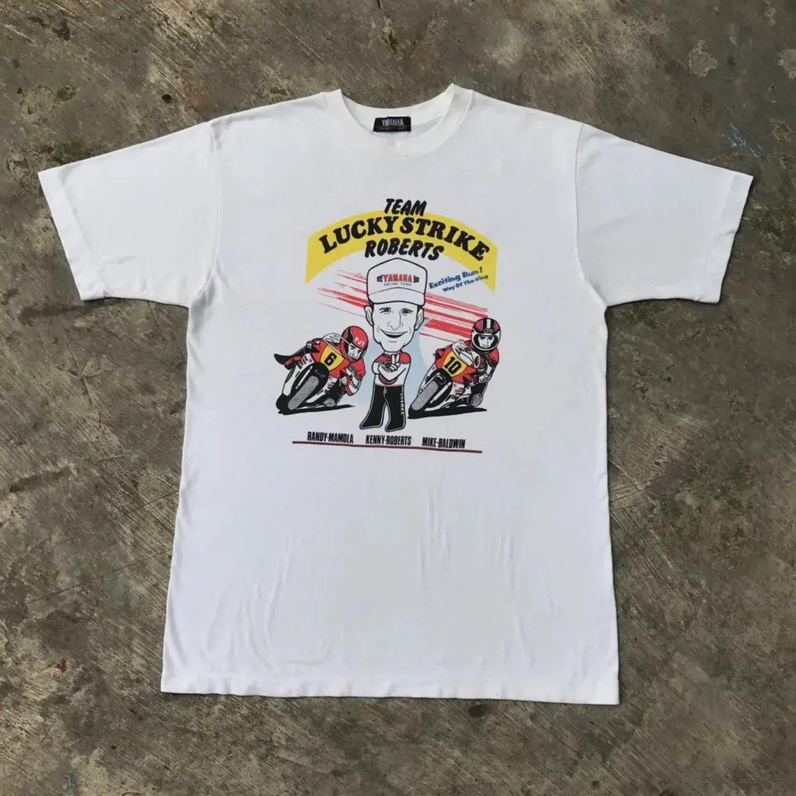 Vintage Vintage Yamaha Team Lucky Strike Roberts Racing Tee Made JPN Size US M / EU 48-50 / 2 - 13 Thumbnail