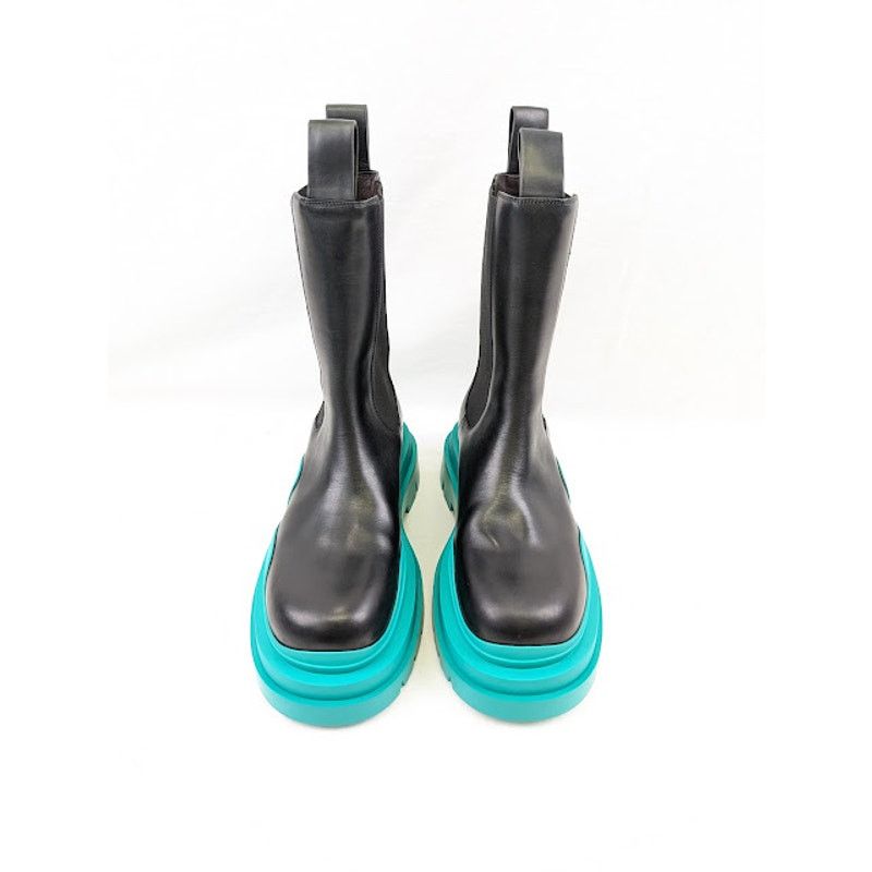 Bottega Veneta o1rshd1 Tire High Boots in Black w/ Bright Green Sole Size US 9.5 / EU 42-43 - 16 Thumbnail
