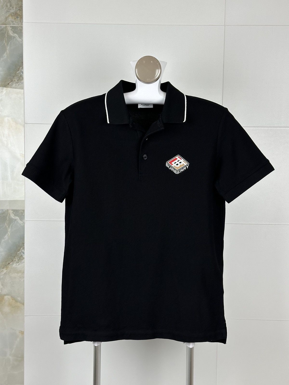 Burberry × Burberry Prorsum Burberry MEN polo t-shirt black grapphic print logo TB Size US S / EU 44-46 / 1 - 1 Thumbnail