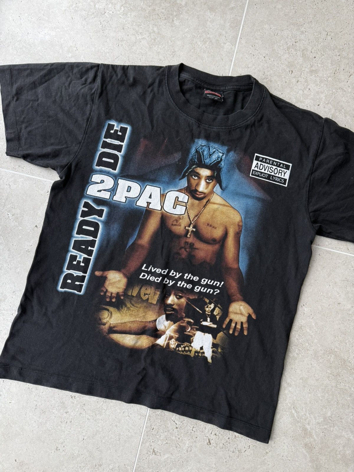 Rap Tees Vintage Tupac Rap Tee 2005 Ready 2 Die Black Hip Hop T-Shirt Size US M / EU 48-50 / 2 - 3 Thumbnail