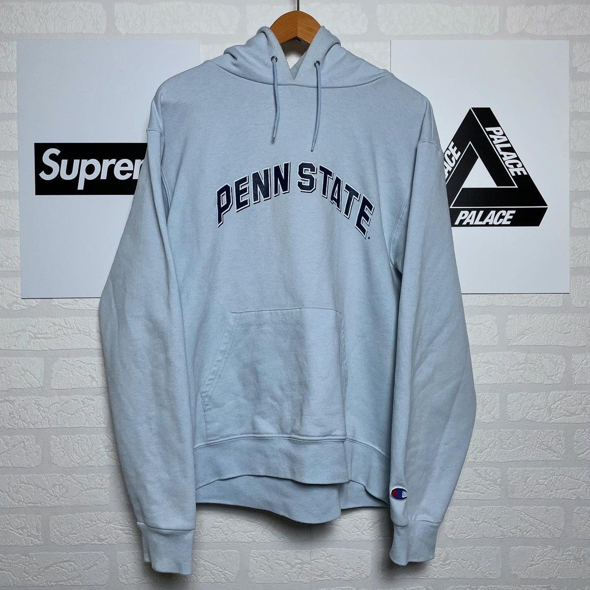 Champion × Vintage Vintage 00s Champion Penn State Hoodie baby blue Size US M / EU 48-50 / 2 - 1 Thumbnail
