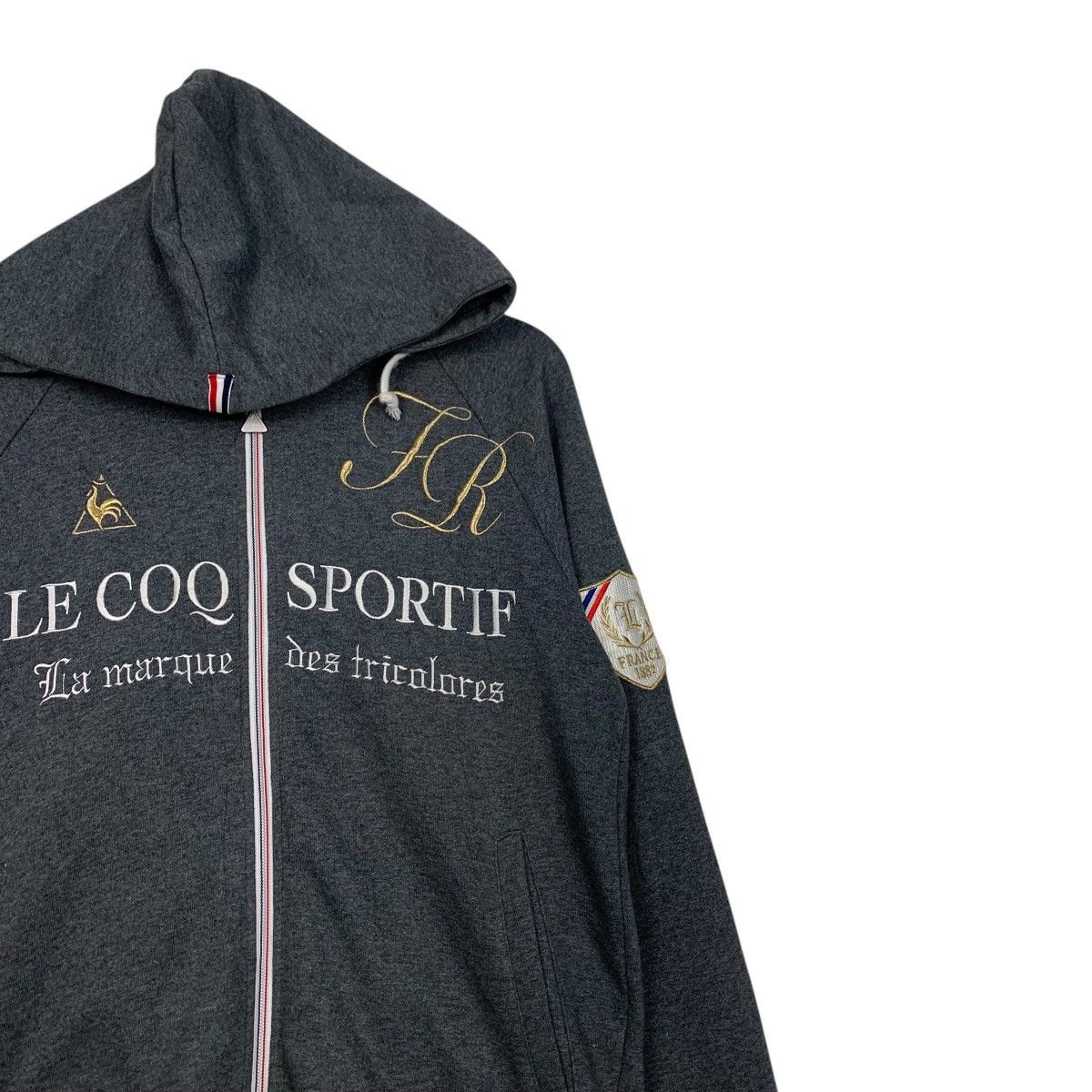 Le Coq Sportif LE COQ SPORTIF Big Logo Zipper Hoodies Sweatshirt #2232-C99 Size US M / EU 48-50 / 2 - 5 Thumbnail
