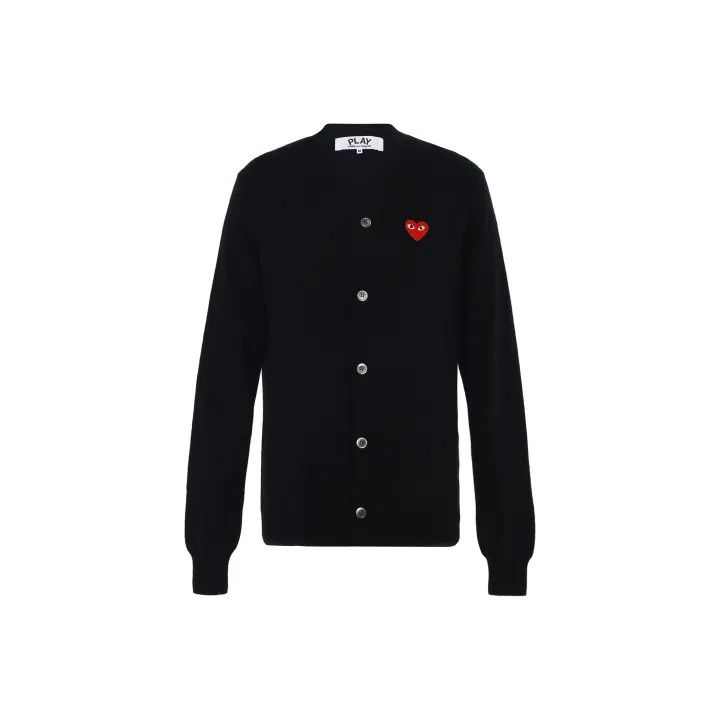 Comme des Garcons Comme des Garcons Play Black Wool Cardigan 0079 Size US L / EU 52-54 / 3 - 1 Thumbnail