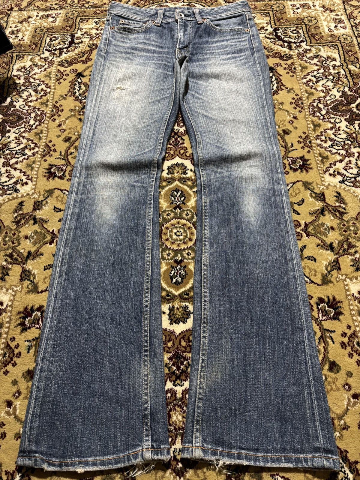 Levi's Y2k Levis Flared Faded Distressed Jeans Size US 28 / EU 44 - 1 Thumbnail