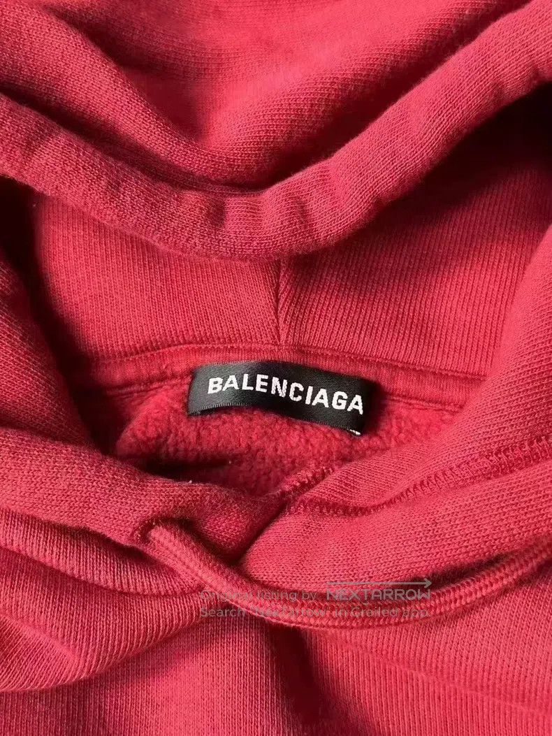 Balenciaga Balenciaga Burgundy Wheat Hoodie Size US S / EU 44-46 / 1 - 2 Thumbnail