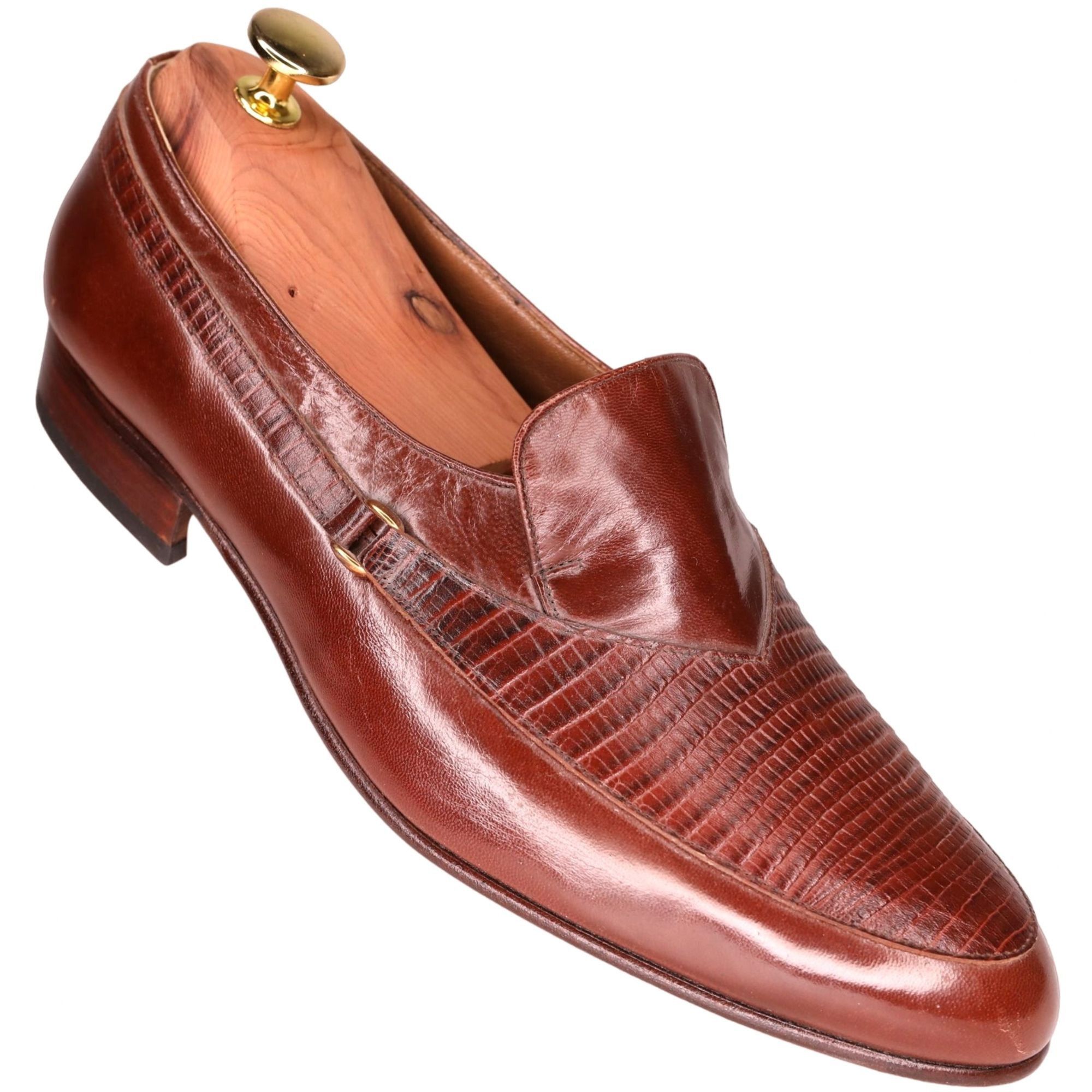 Ferrari New Vintage Conti Ferrari Men's 9 Brown Leather Handcrafted Size US 9 / EU 42 - 10 Thumbnail