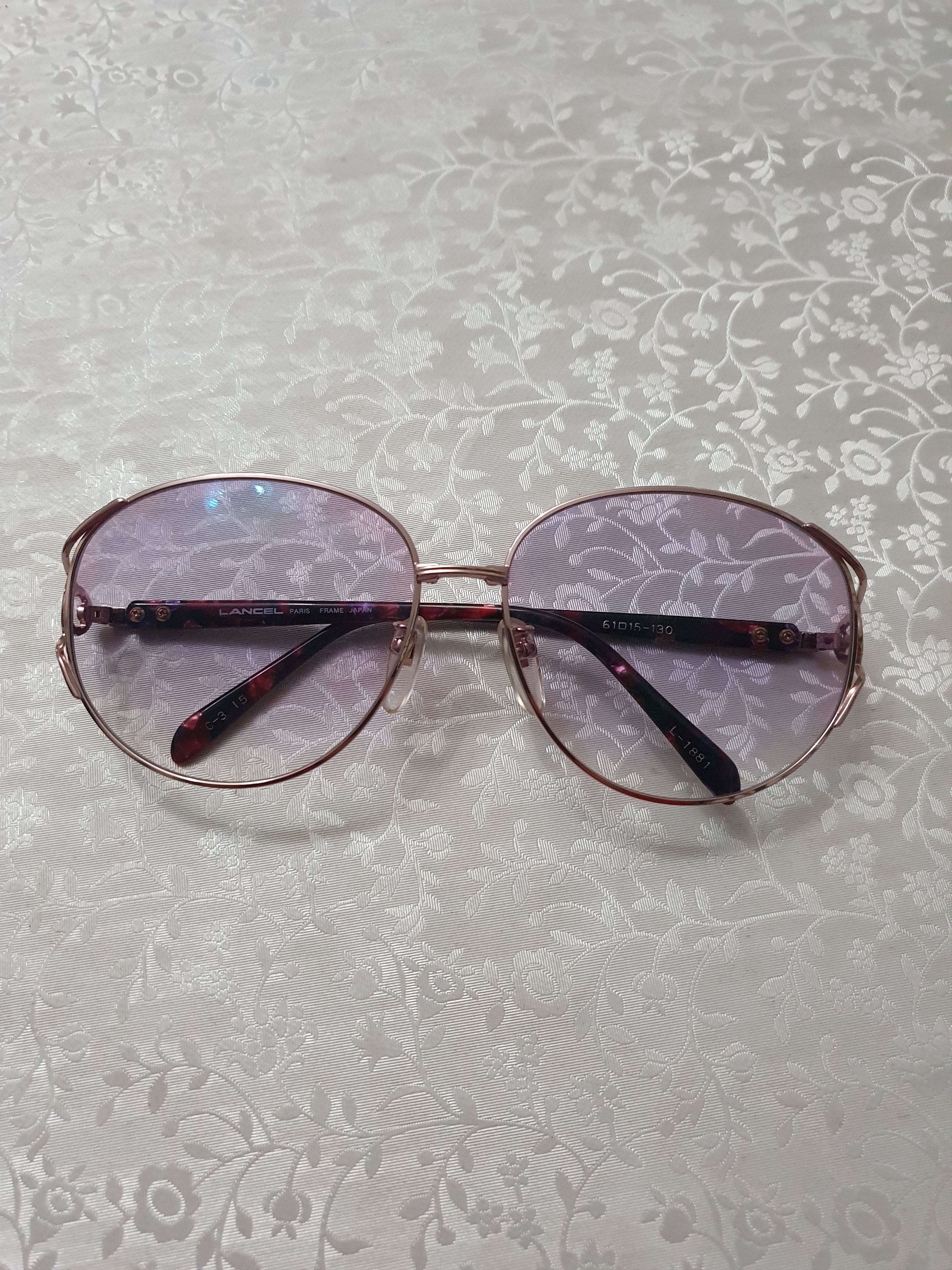 Lancel Paris Vintage Pink/Purple Fade Y2k Luxury Sunglasses