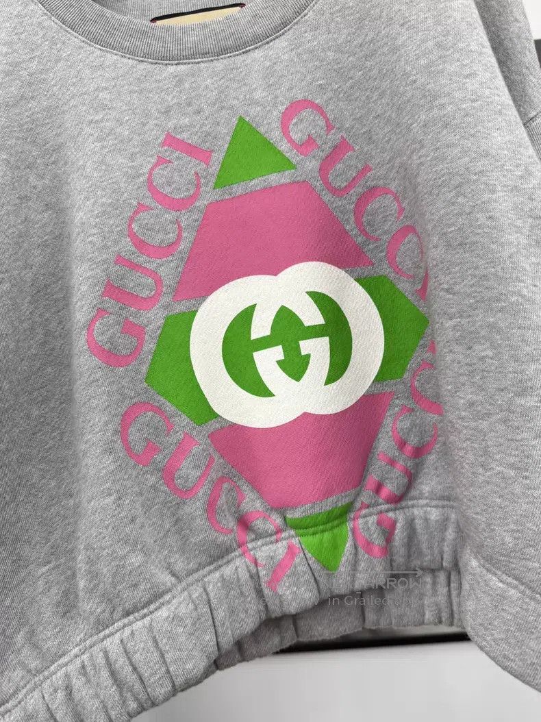 Gucci Gucci Grey big logo sweatshirt Size M / US 6-8 / IT 42-44 - 2 Thumbnail