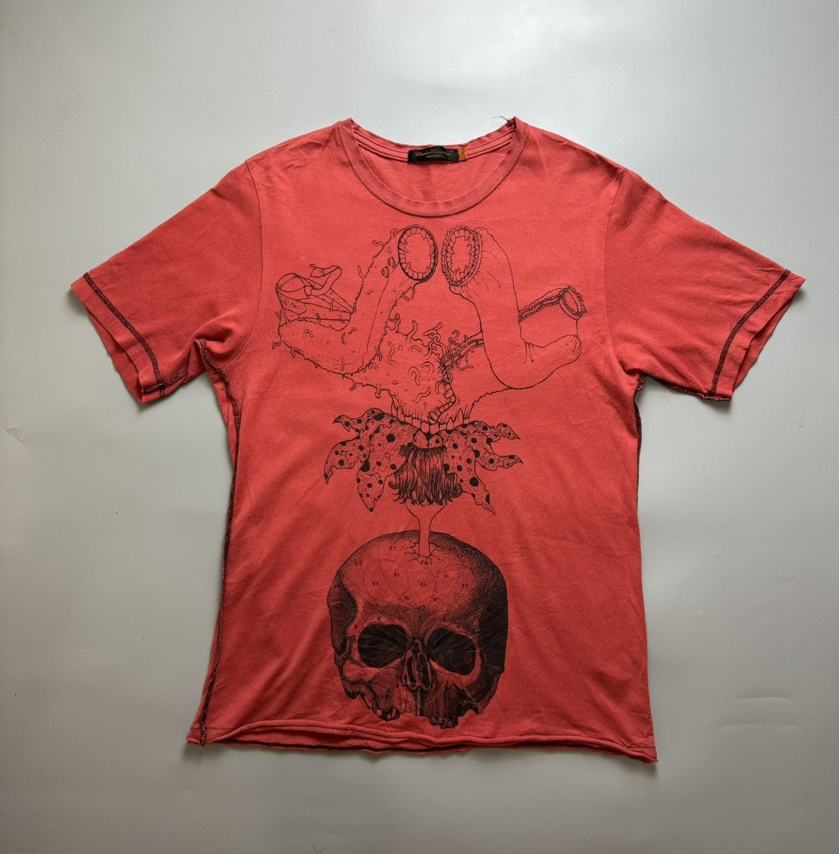 image of Undercover Skull Tee in Red, Men's (Size Small)