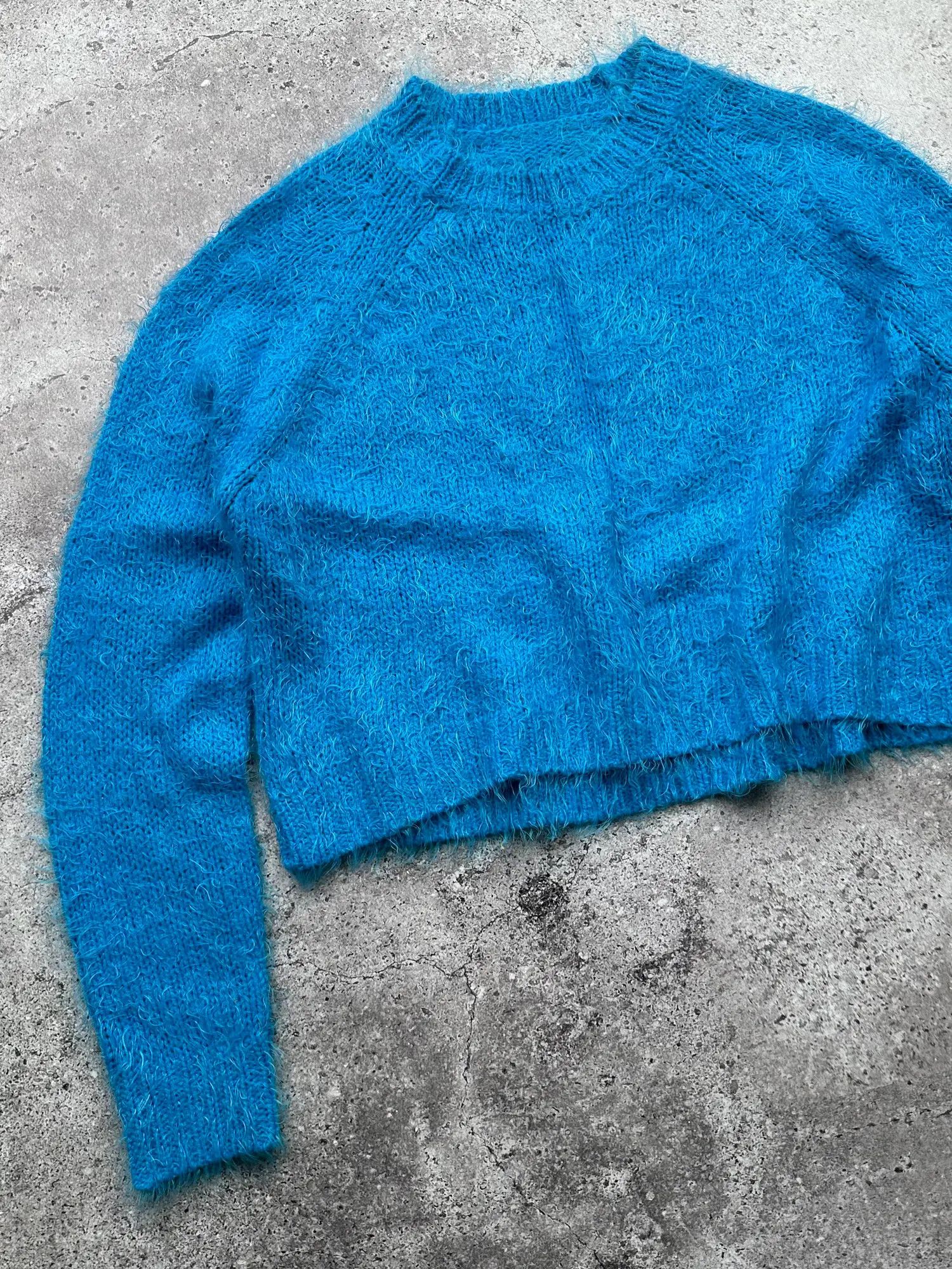 Japanese Brand Vintage Cropped Mohair Sweater C166(V228) Size M / US 6-8 / IT 42-44 - 2 Thumbnail