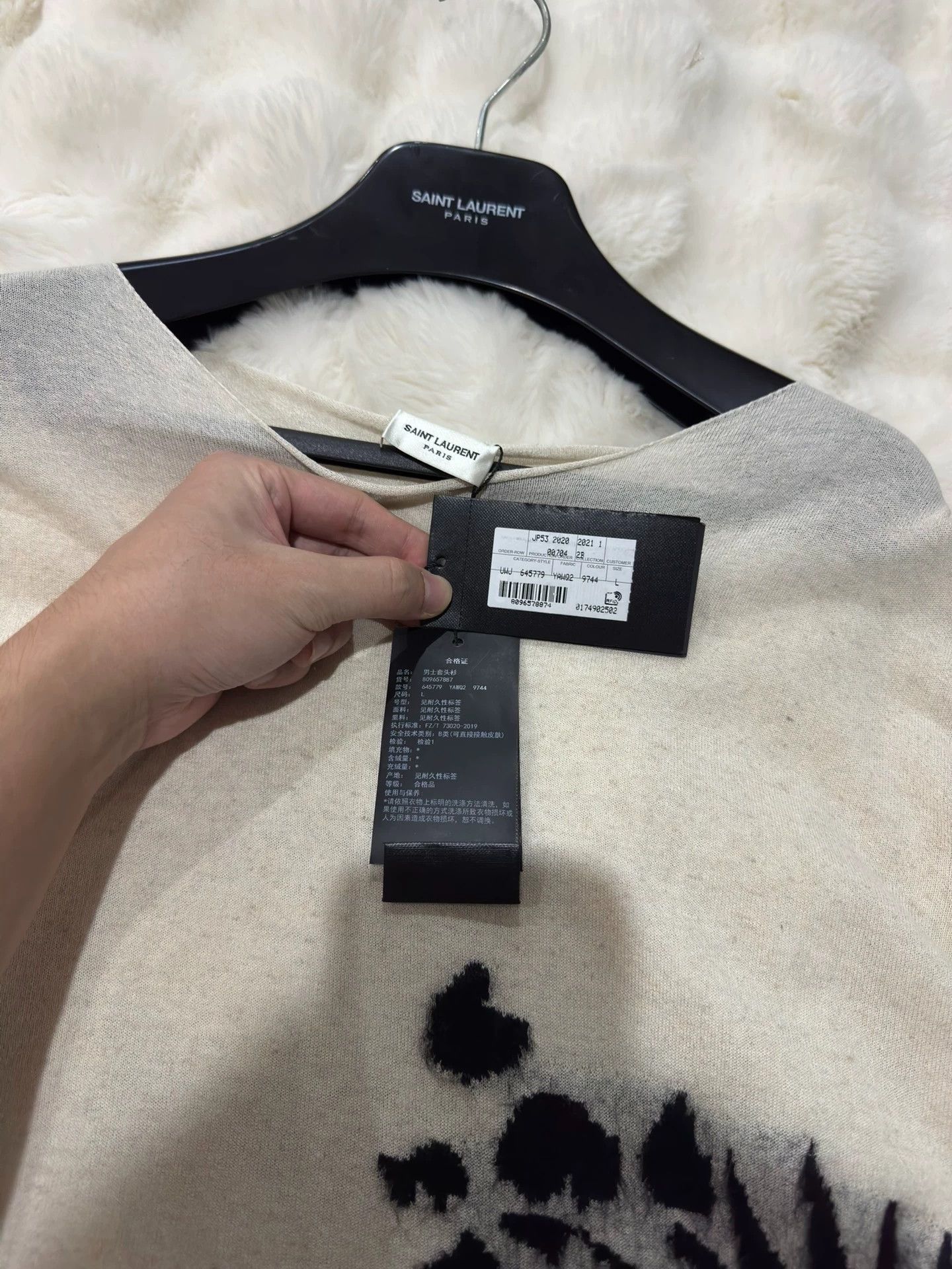 Saint Laurent Paris Saint Laurent's new show-style knitted sweater Size US L / EU 52-54 / 3 - 2 Thumbnail