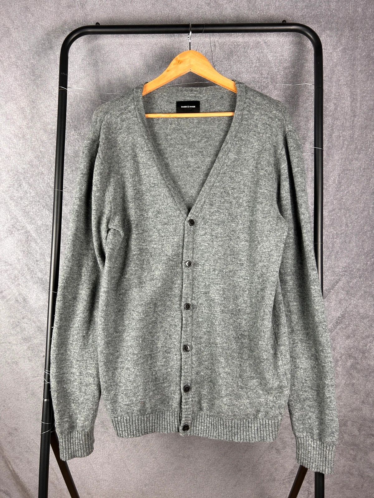 Designer × Samsoe Samsoe Samsoe Samsoe Heine Cardigan woolen classic grey Size US M / EU 48-50 / 2 - 1 Thumbnail