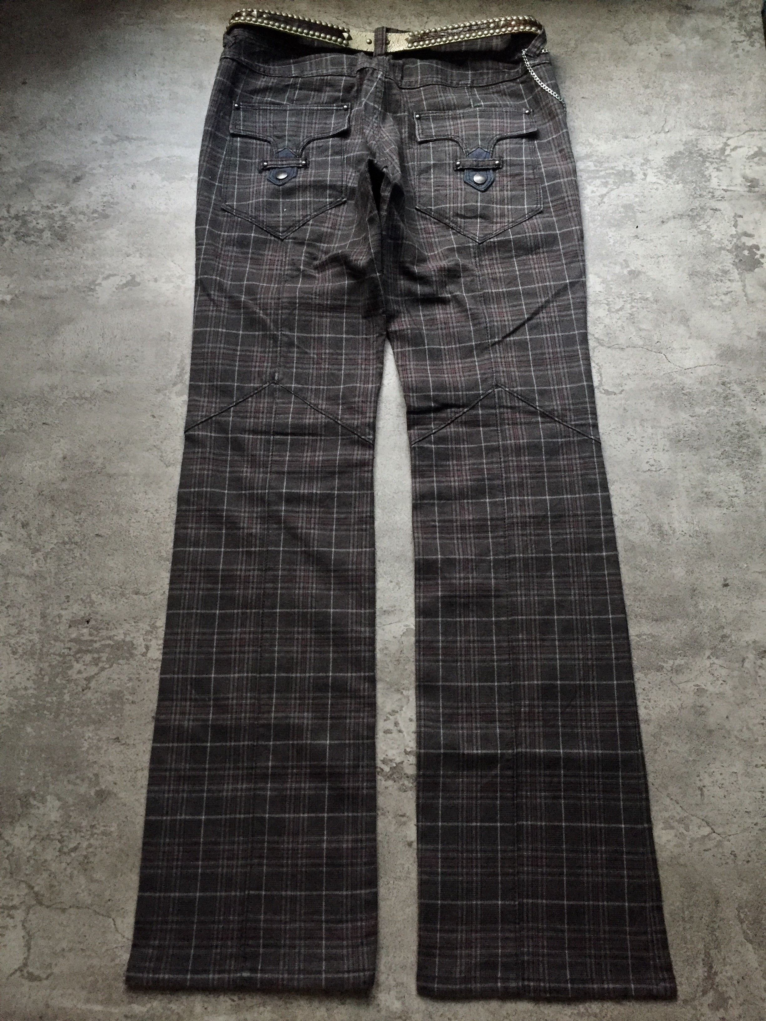 Nicole Club NCFM Flare Plaid Avant Garde Multi Pocket Pants Size US 33 - 4 Thumbnail