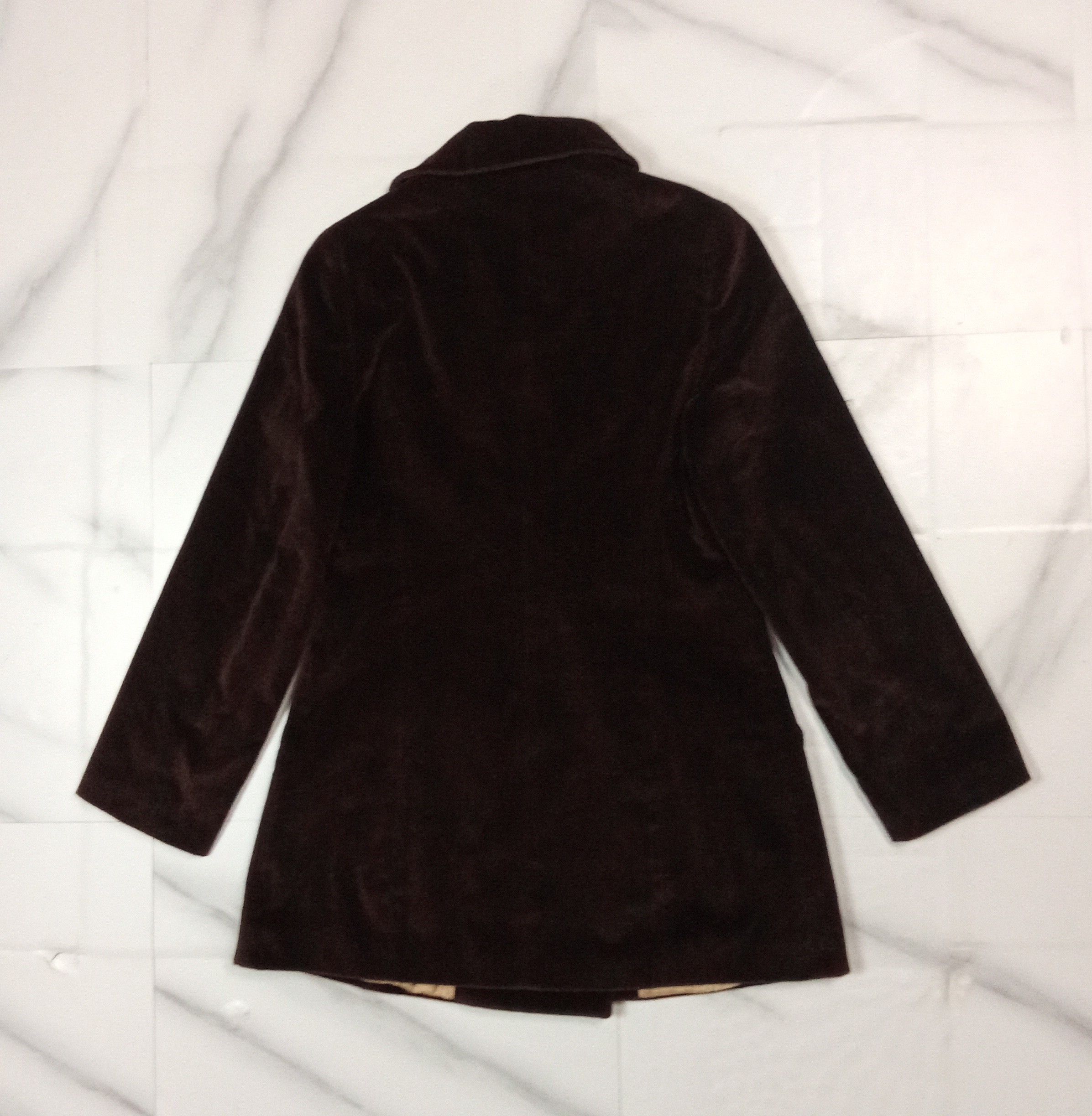 Dolce & Gabbana Archive - D&G Velvet Chocolate Long Coat Size M / US 6-8 / IT 42-44 - 12 Thumbnail