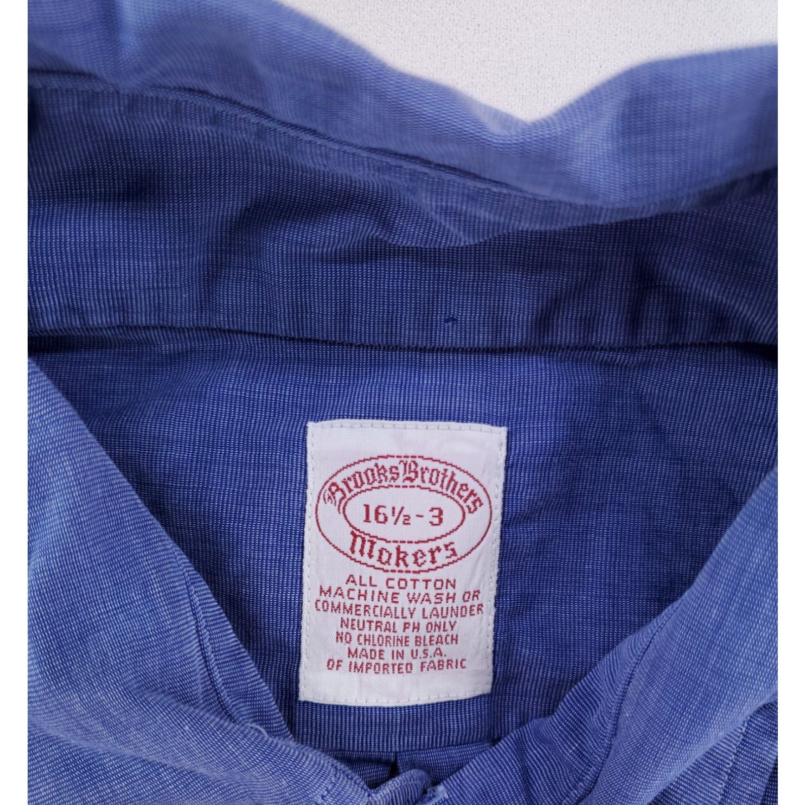 Brooks Brothers Brooks Brothers OCBD Button Down Shirt Blue Made USA Mens 16.5-3 Regular Long Sleeve Collar-Down 16.5 Blue Mens Size US XL / EU 56 / 4 - 2 Thumbnail